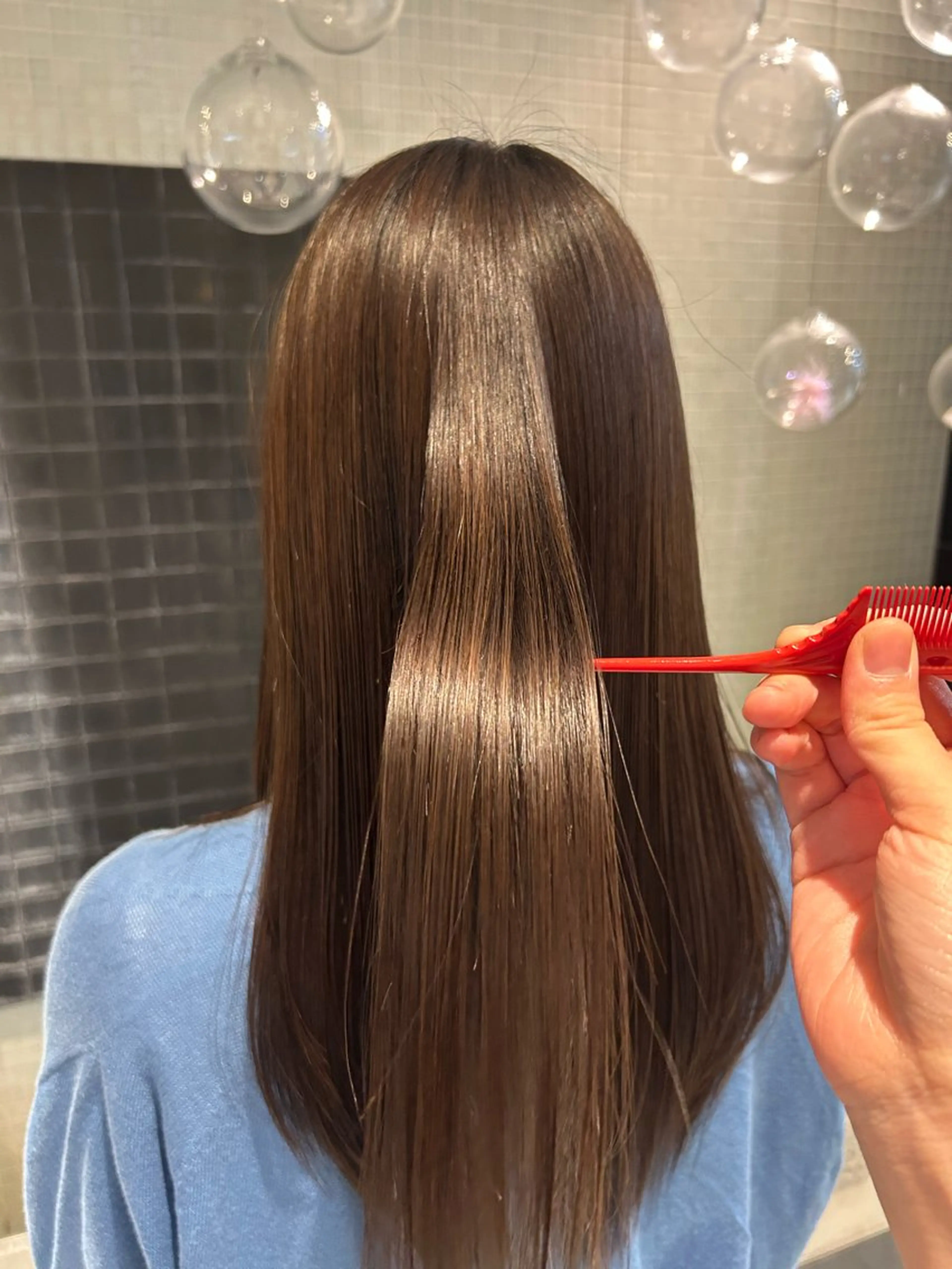 ロング レイヤーカット トリートメント 酸熱トリートメント 宮本 果凜のヘアスタイル