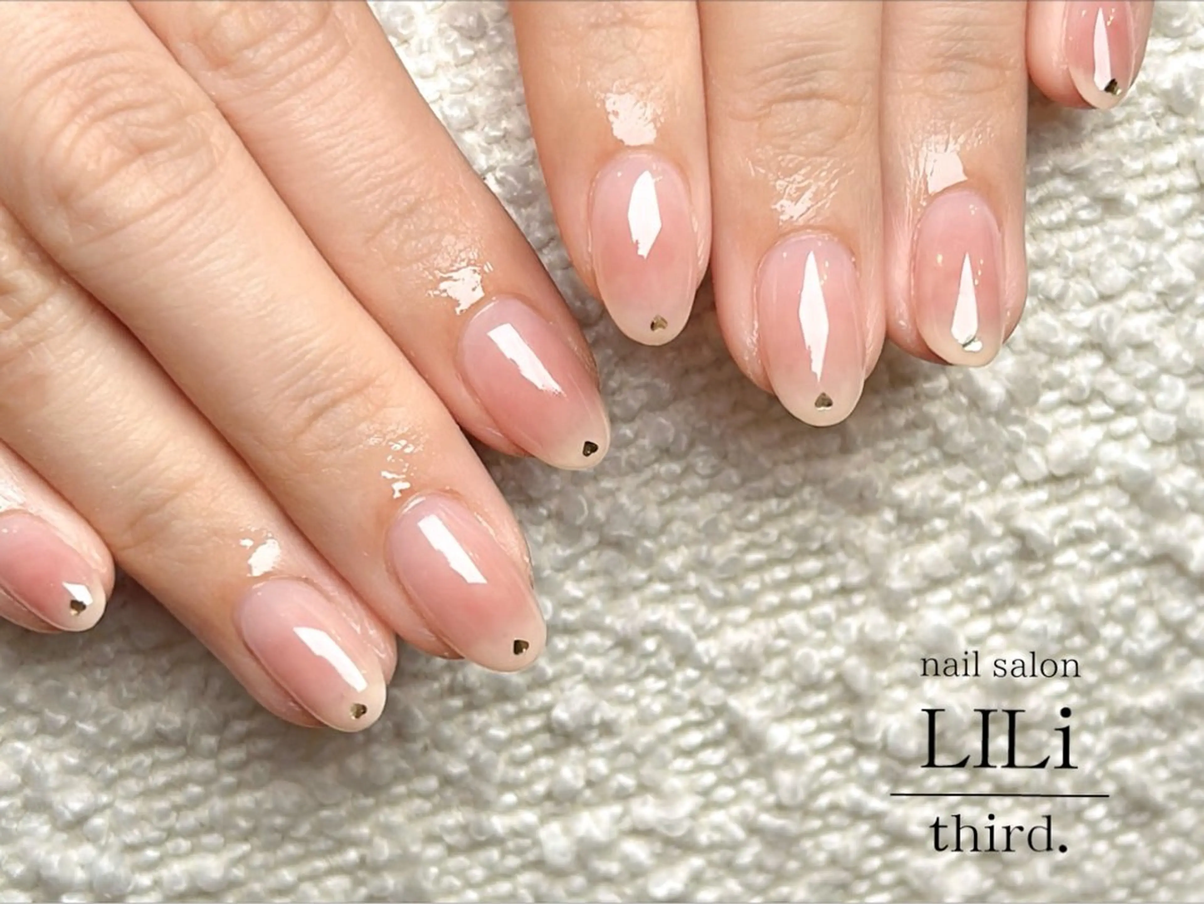 ネイル チークネイル ハート ハンドネイル Saya ᵕ̈*のネイルデザイン