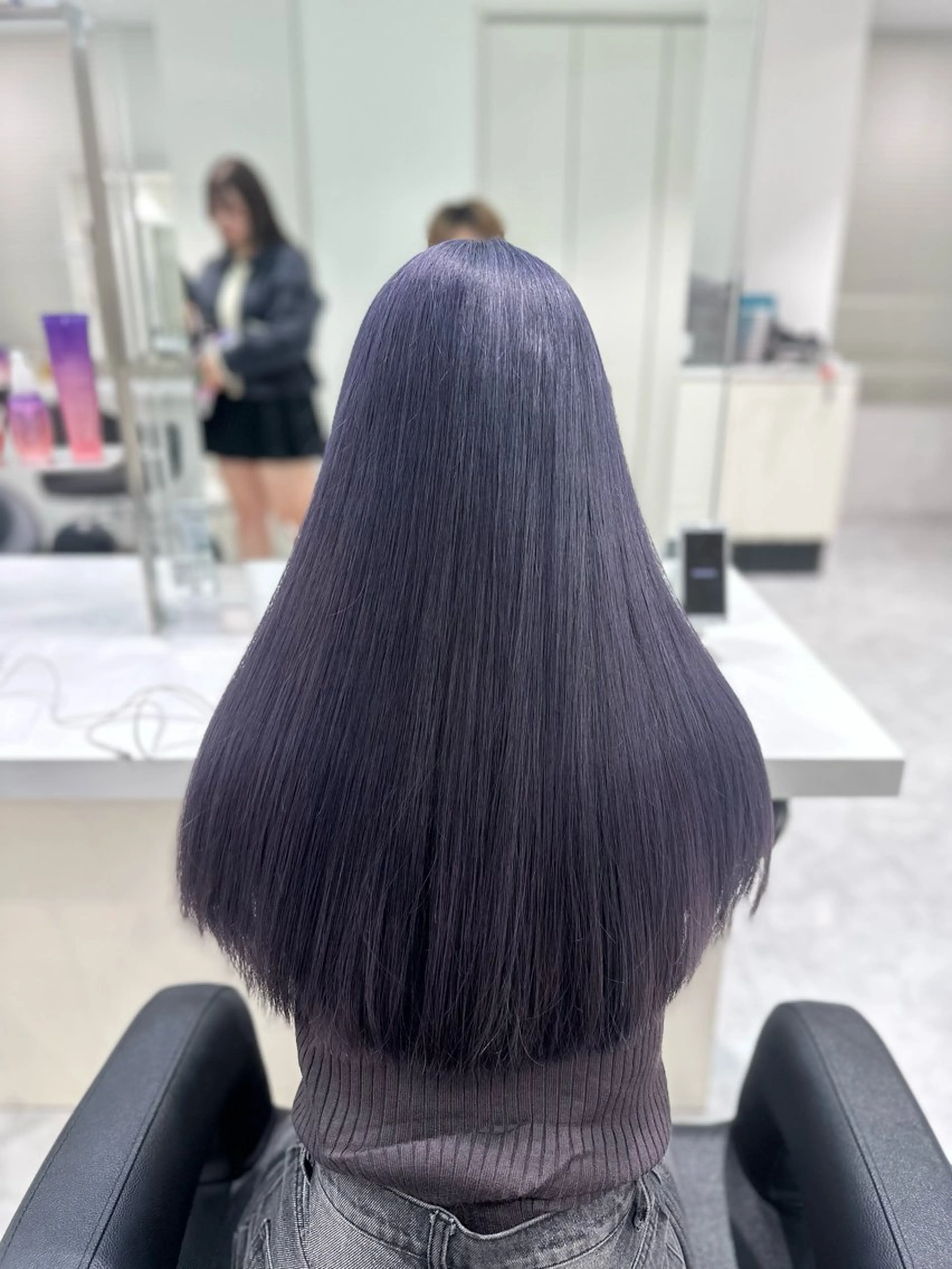 ロング カラー ヘアアレンジ メンズ ラベンダーカラー 💗ブリーチなし暖色 kotono💗のヘアスタイル