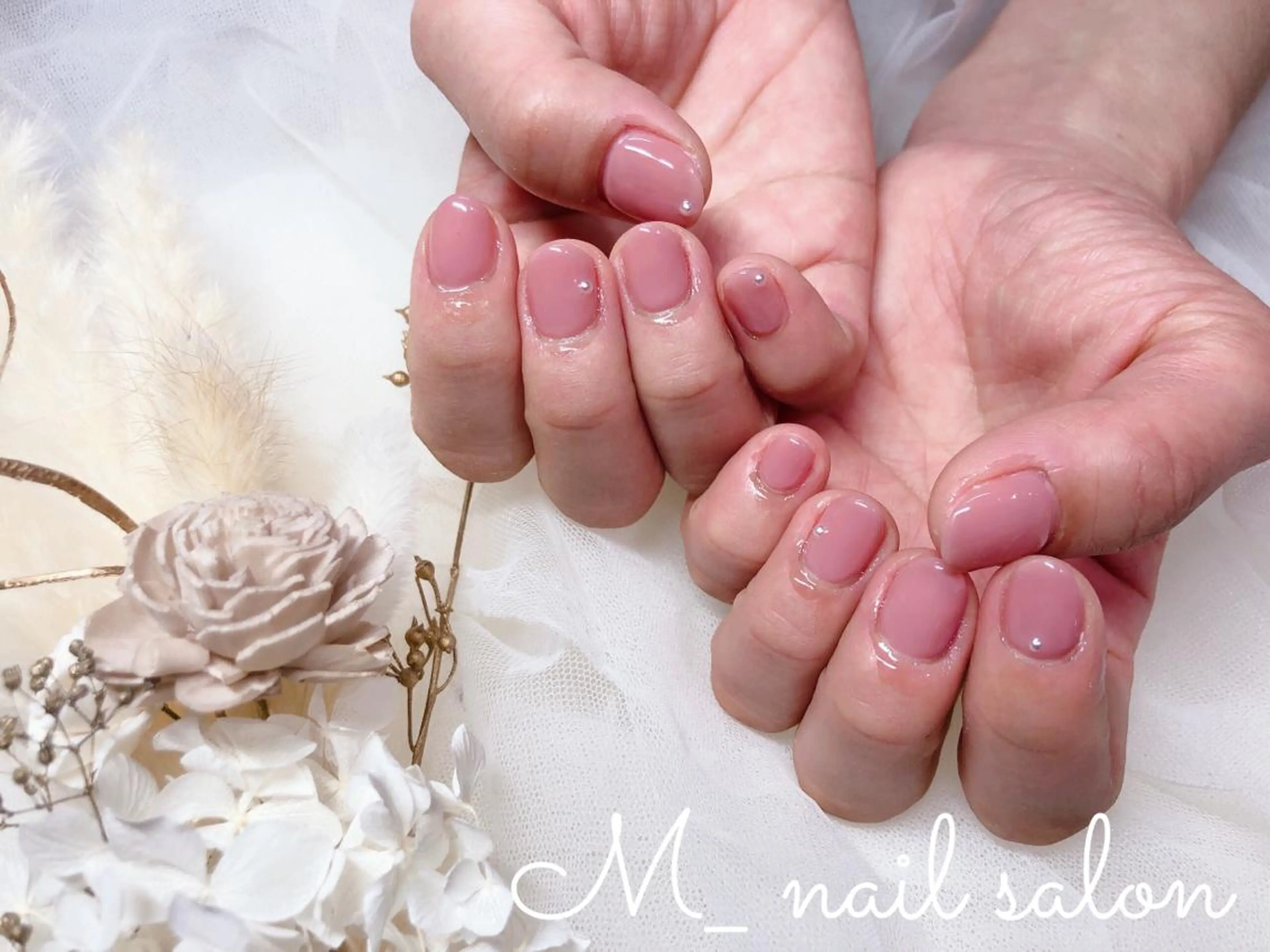 ネイル ジェルネイル ワンカラーネイル パラジェル M_ nail salonのネイルデザイン