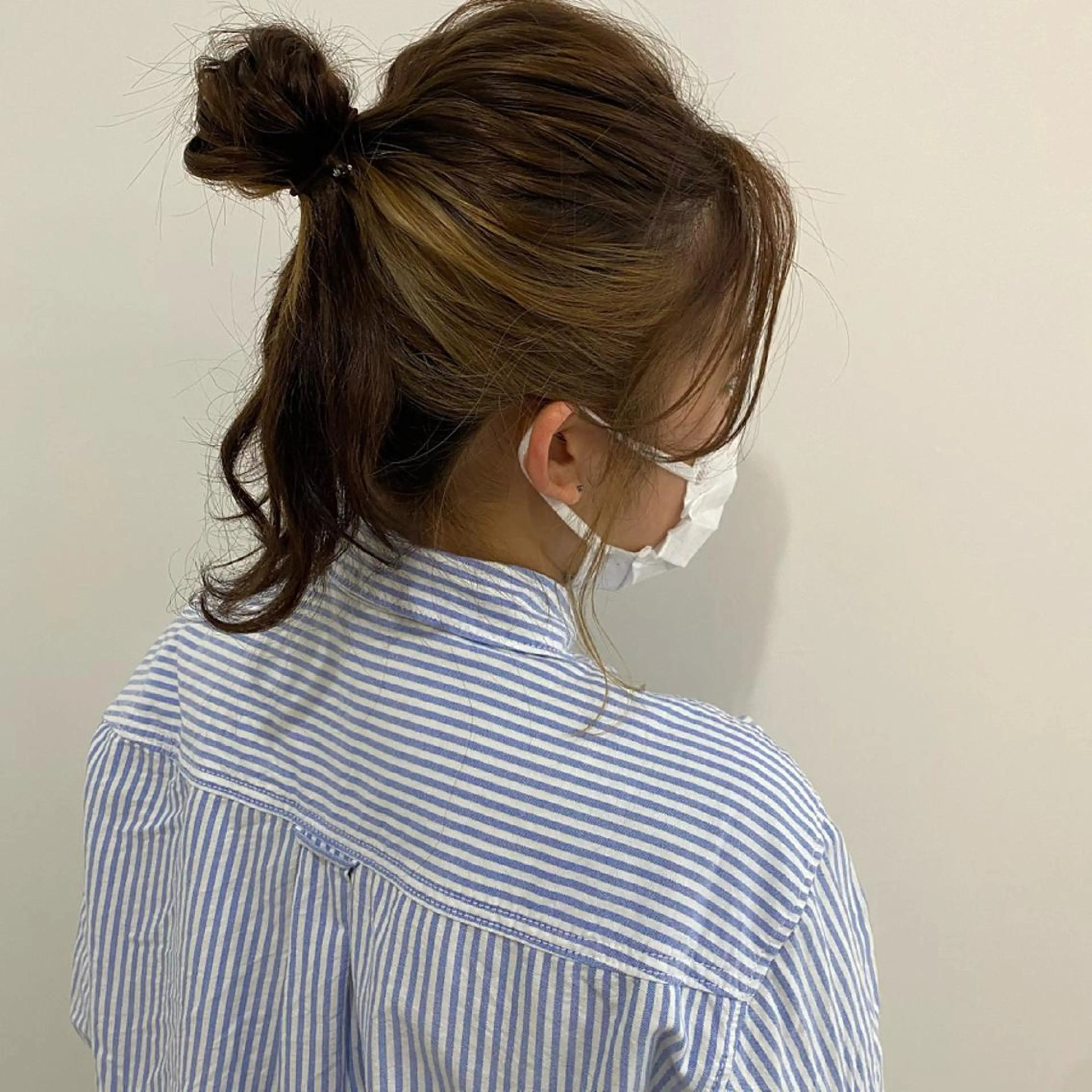 セミロング カラー ヘアアレンジ インナーカラー 🤍似合わせパーマ 奥田沙耶🫧のヘアスタイル