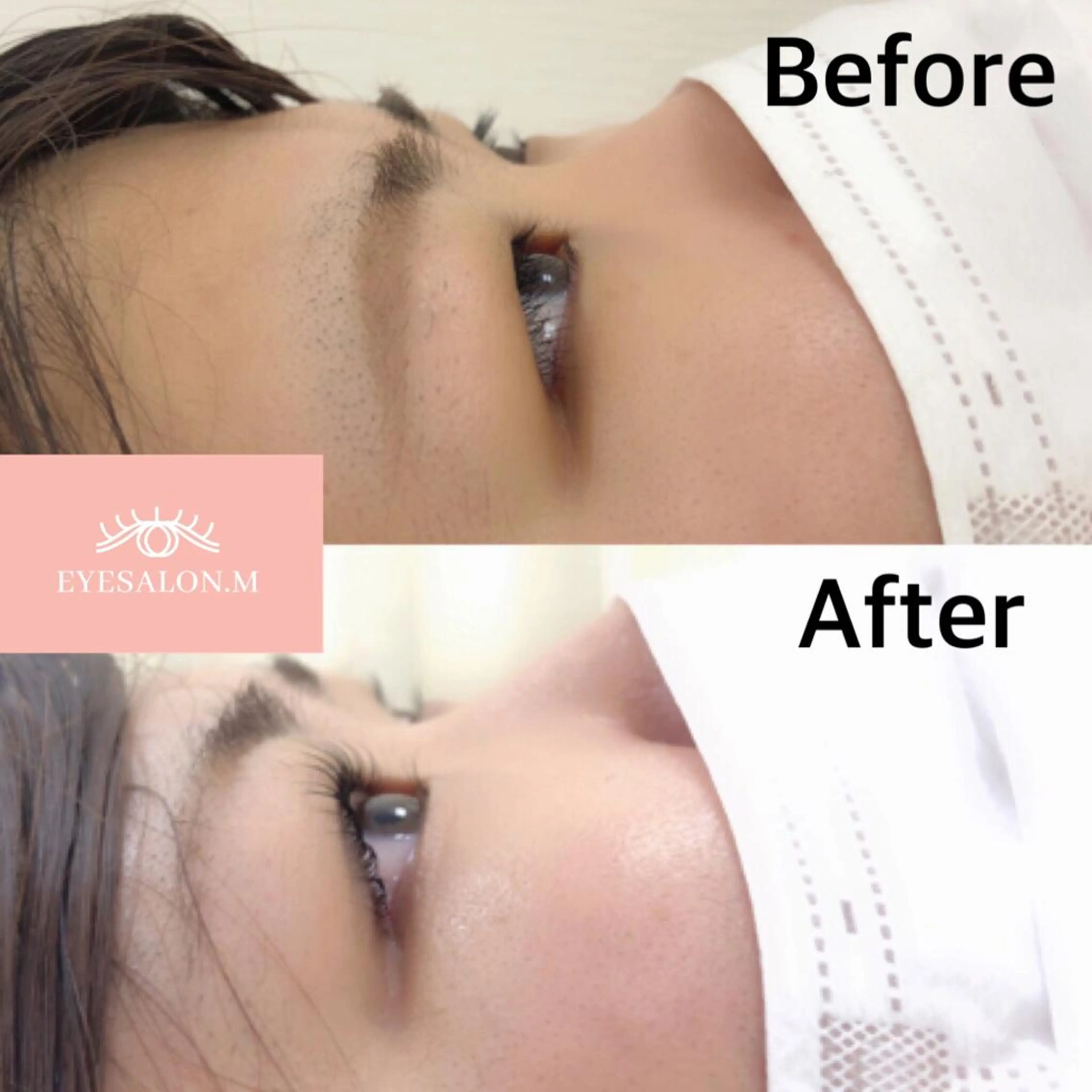 マツエク・マツパ パリジェンヌラッシュリフト 一重×まつ毛パーマ eyeriche .のマツエク・マツパデザイン