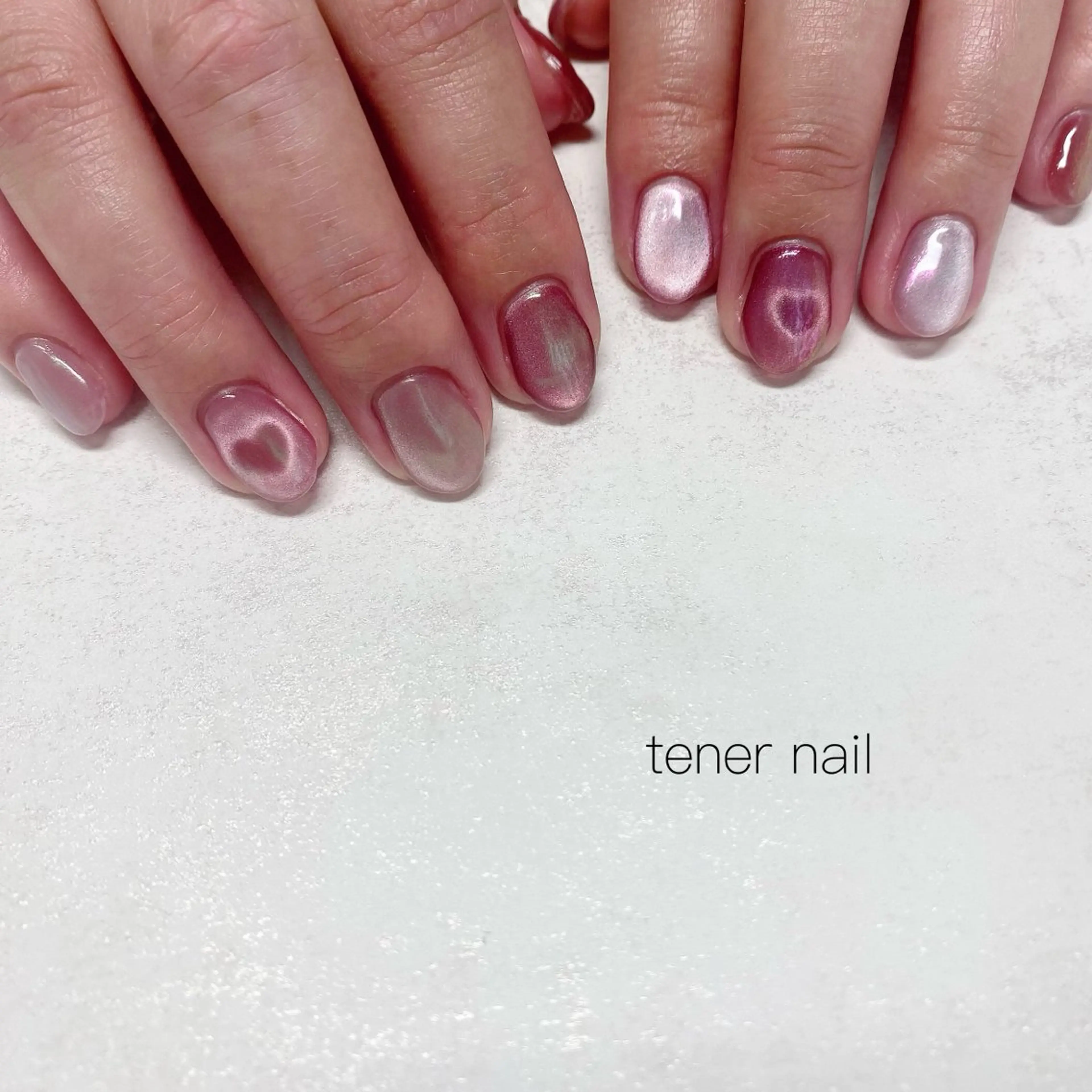 ネイル ハート マグネットネイル ハンドネイル テネルネイル tener nailのネイルデザイン