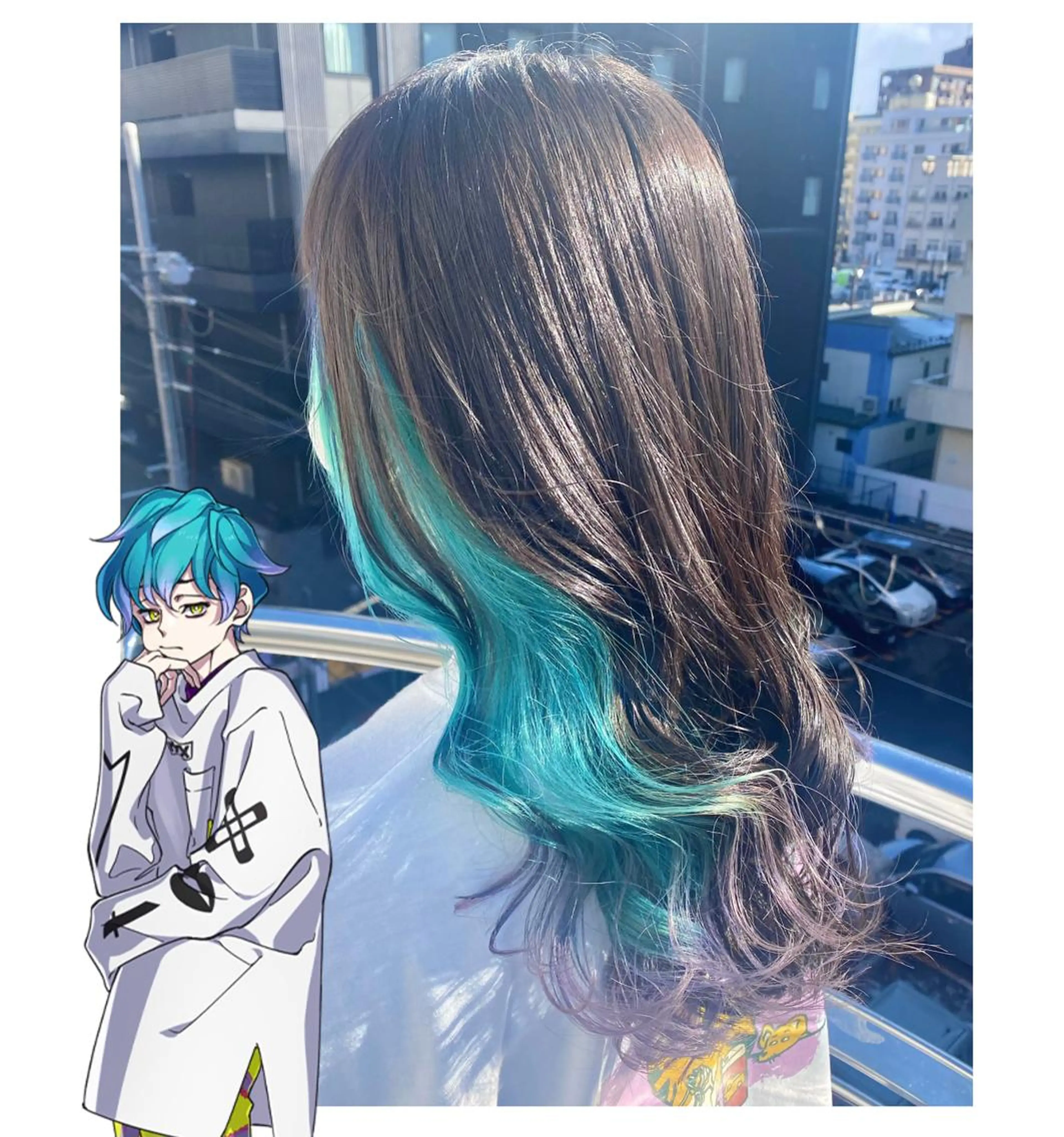 セミロング カラー TSUNO🦖 派手髪/オタク美容師のヘアスタイル