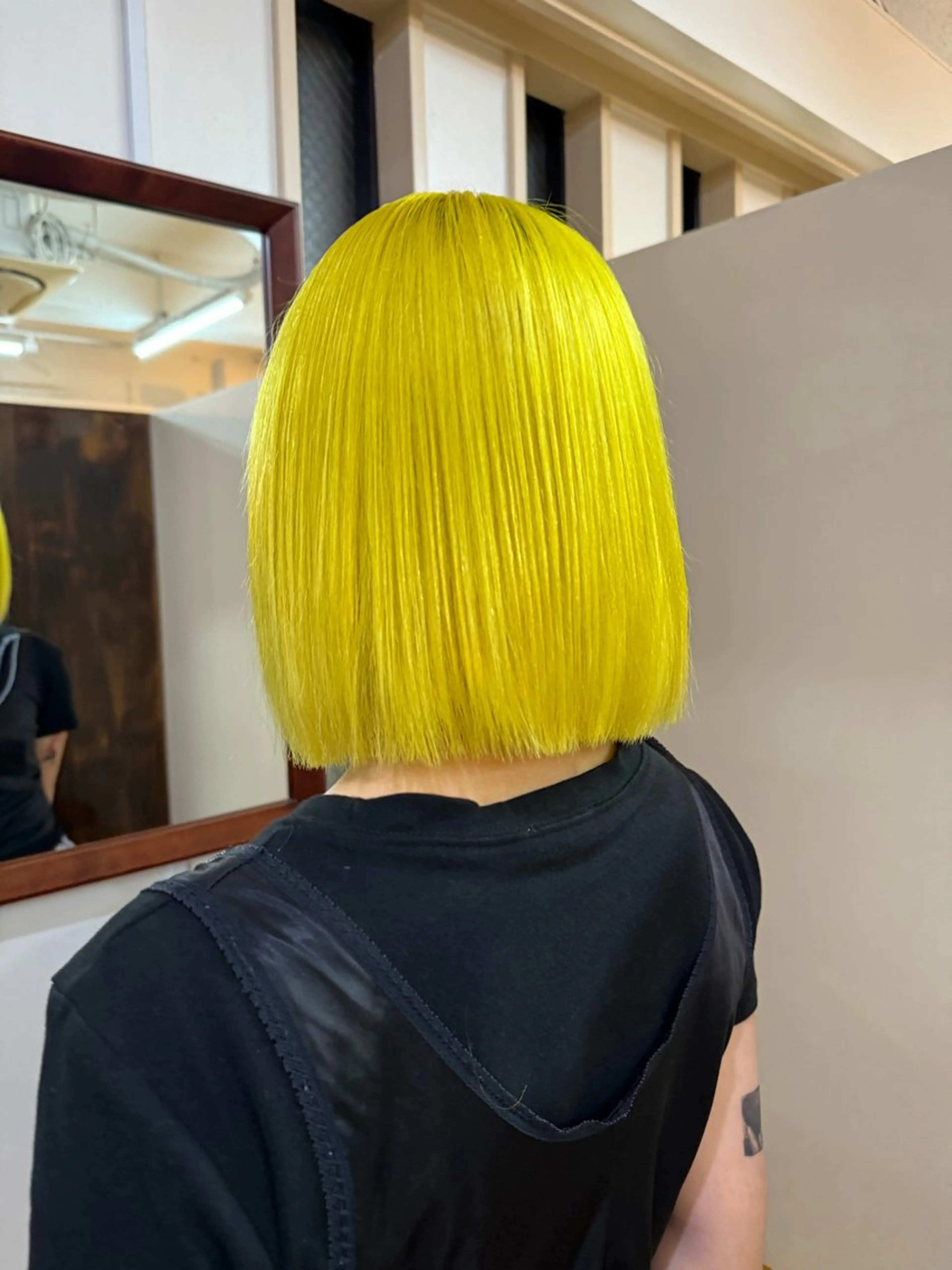 ミディアム イエローカラー ボブ ヘアカラー YADO所属・ブリーチカラーモデル 募集中/ リョウスケのヘアスタイル