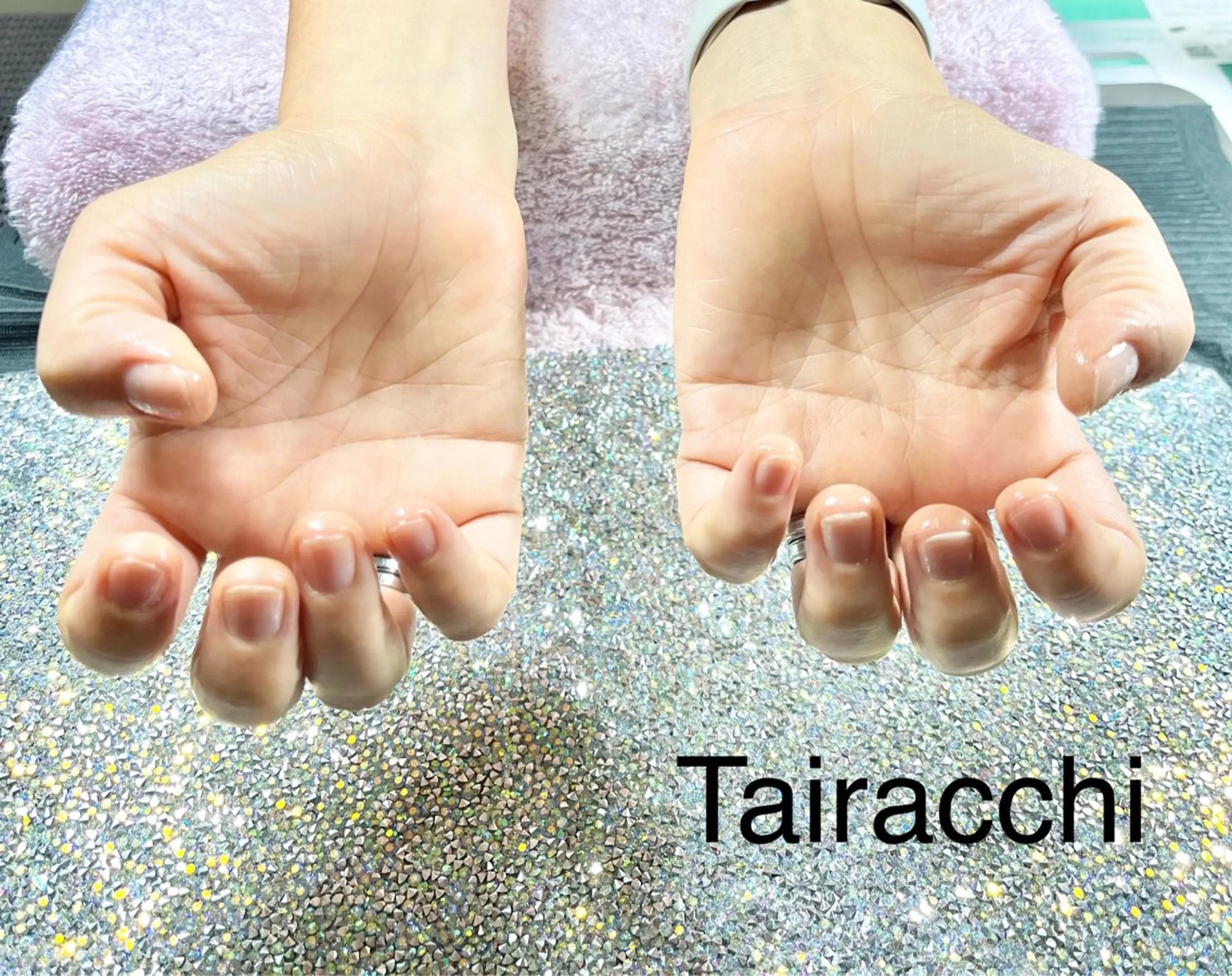 ネイル ラメ(グリッター) ハンドケア Tairacchi タイラッチのネイルデザイン