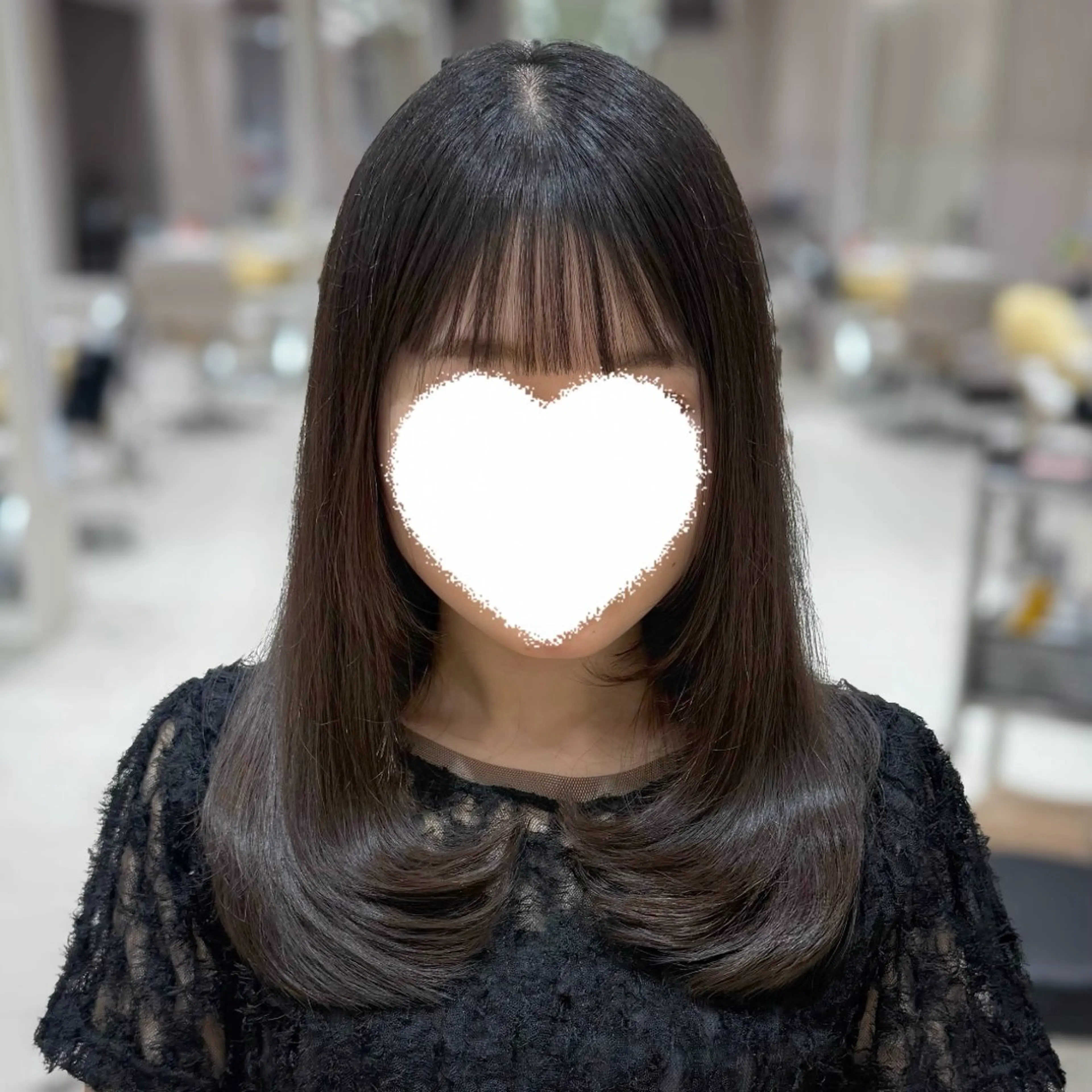 ミディアム カット トリートメント 内田 志乃のヘアスタイル