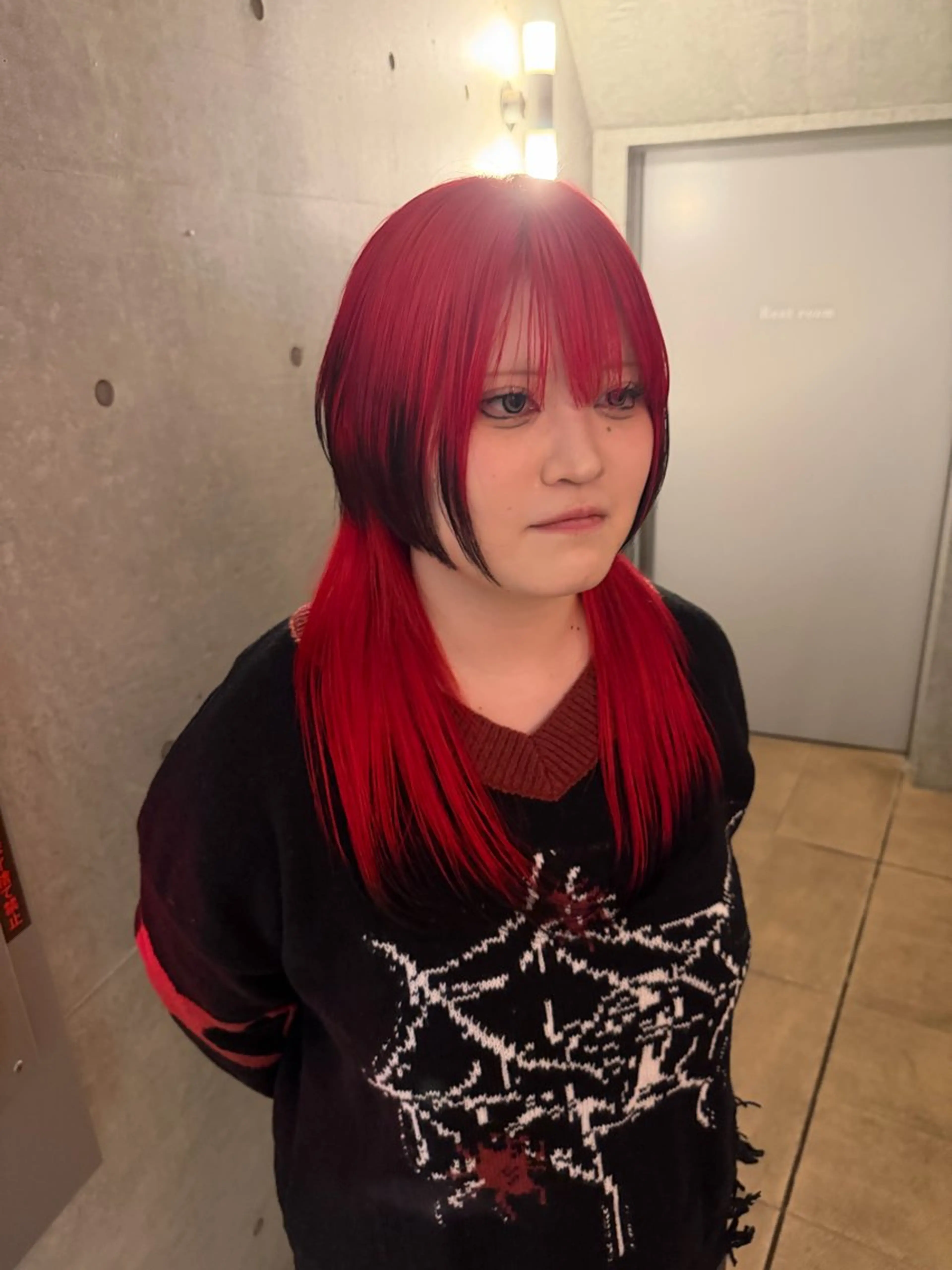 ロング カラー デザインカラー ウルフカット カット ヘアカラー トリートメント 🦋レイヤーカット ミドリカワ🦋のヘアスタイル