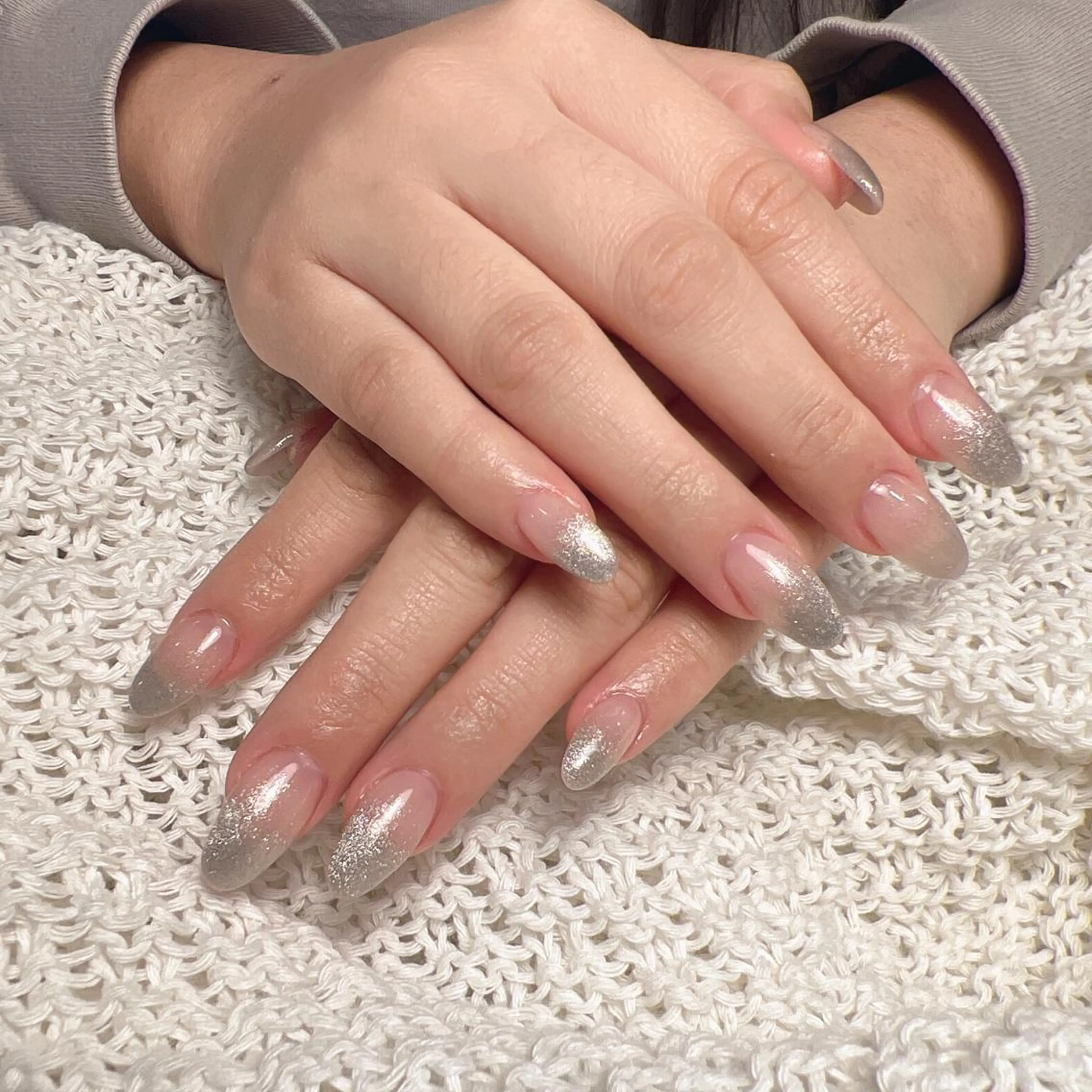 ネイル フラッシュネイル フレンチネイル ガラスフレンチ グラデーション 氷ネイル・うるうるネイル You&Me Yukiのネイルデザイン