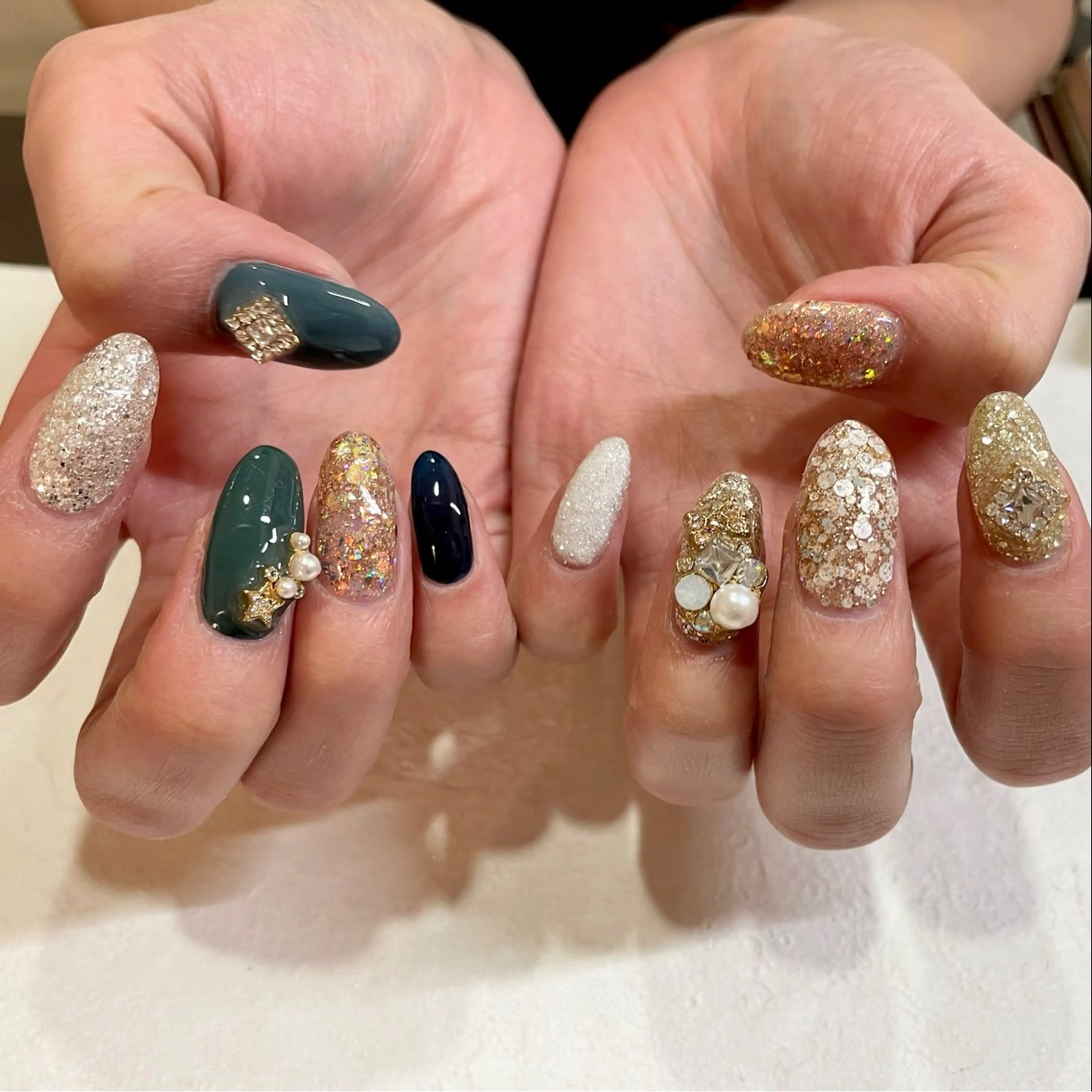 ネイル キラキラネイル スカルプネイル Reflection marikoのネイルデザイン