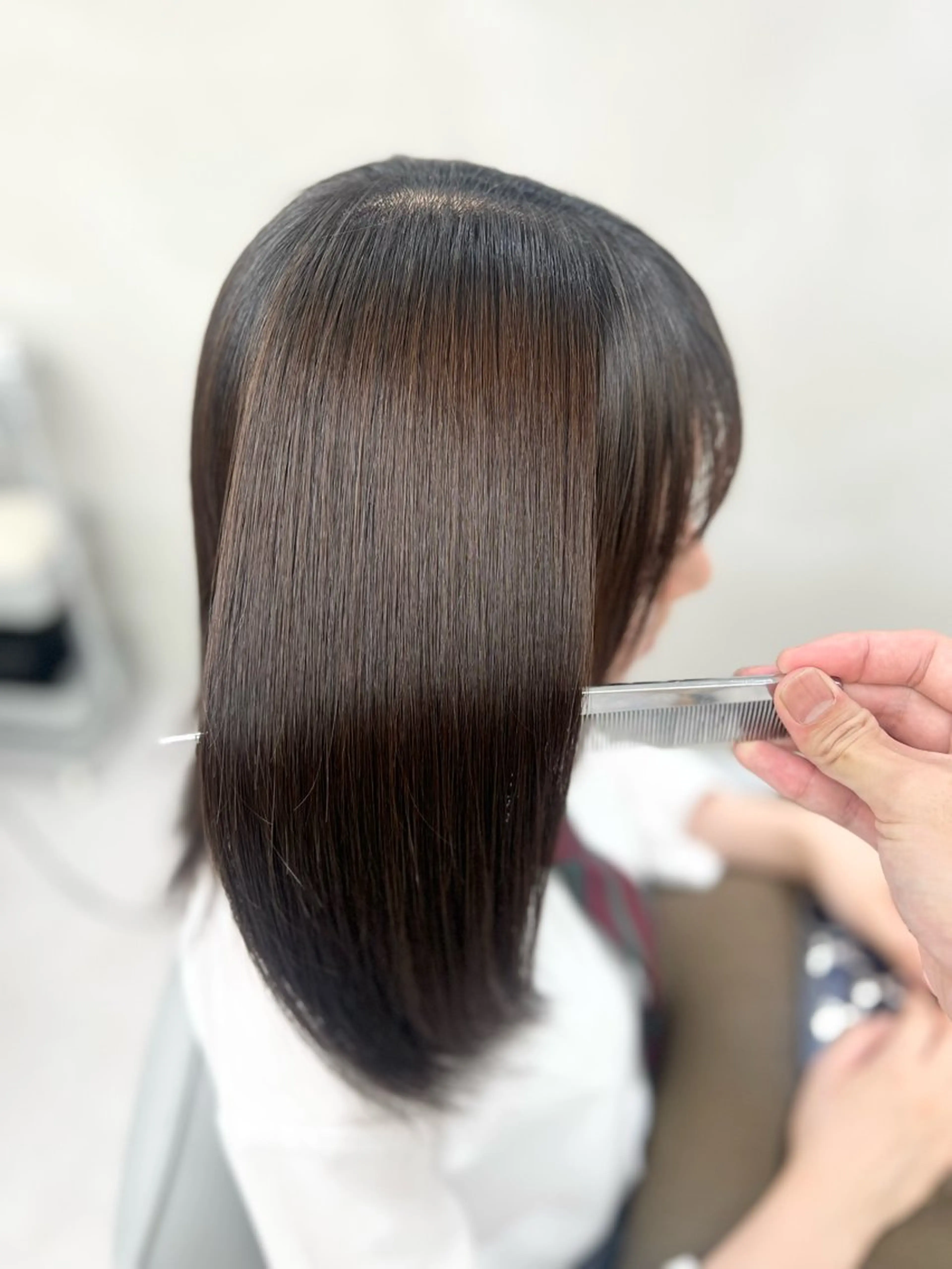 ミディアム パーマ 縮毛矯正 トリートメント ストレートパーマ 【くせ毛さんのお悩み 解決🍀】栗橋のヘアスタイル