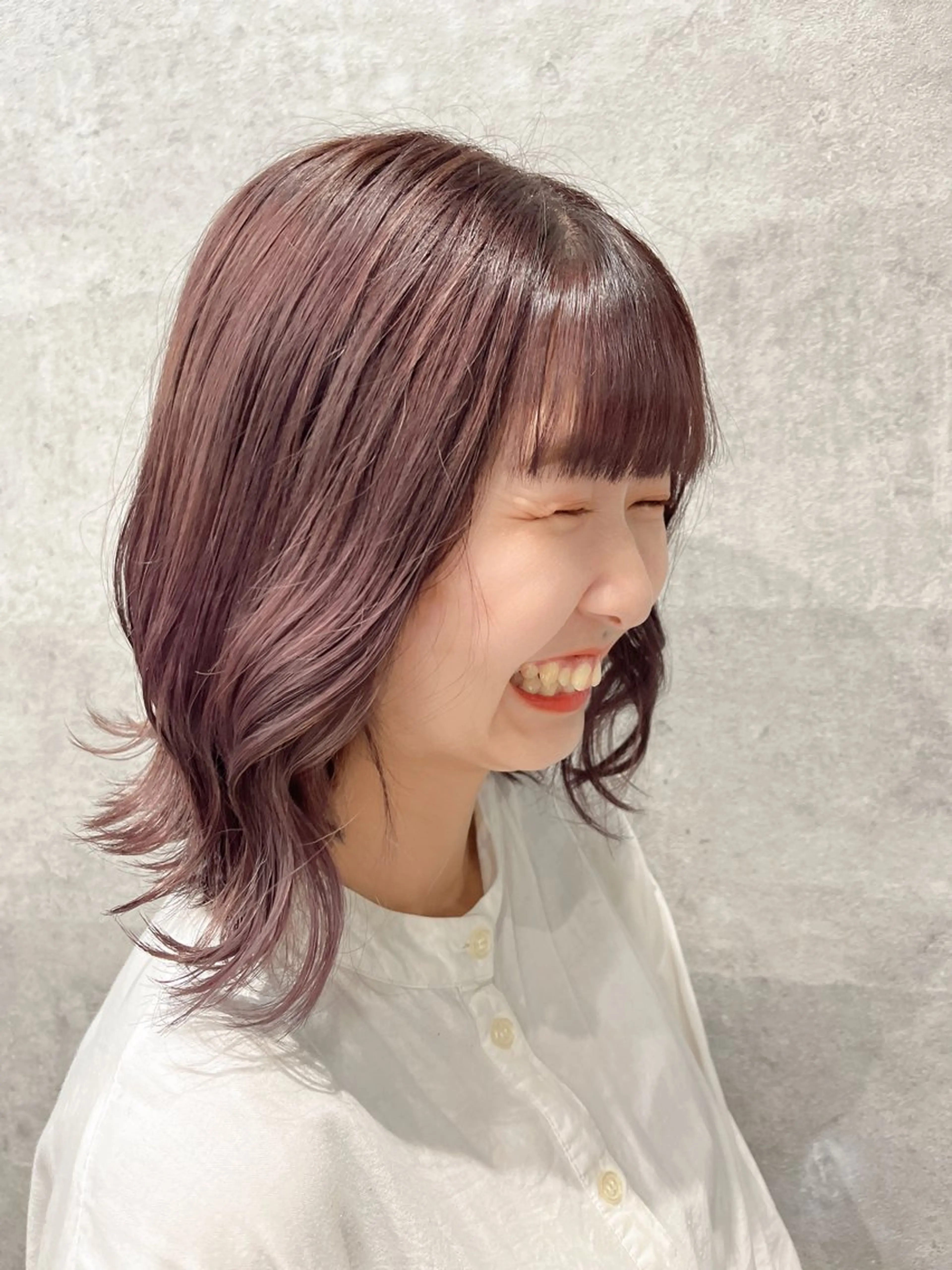 ミディアム ピンクラベンダー 椙山 沙南子のヘアスタイル