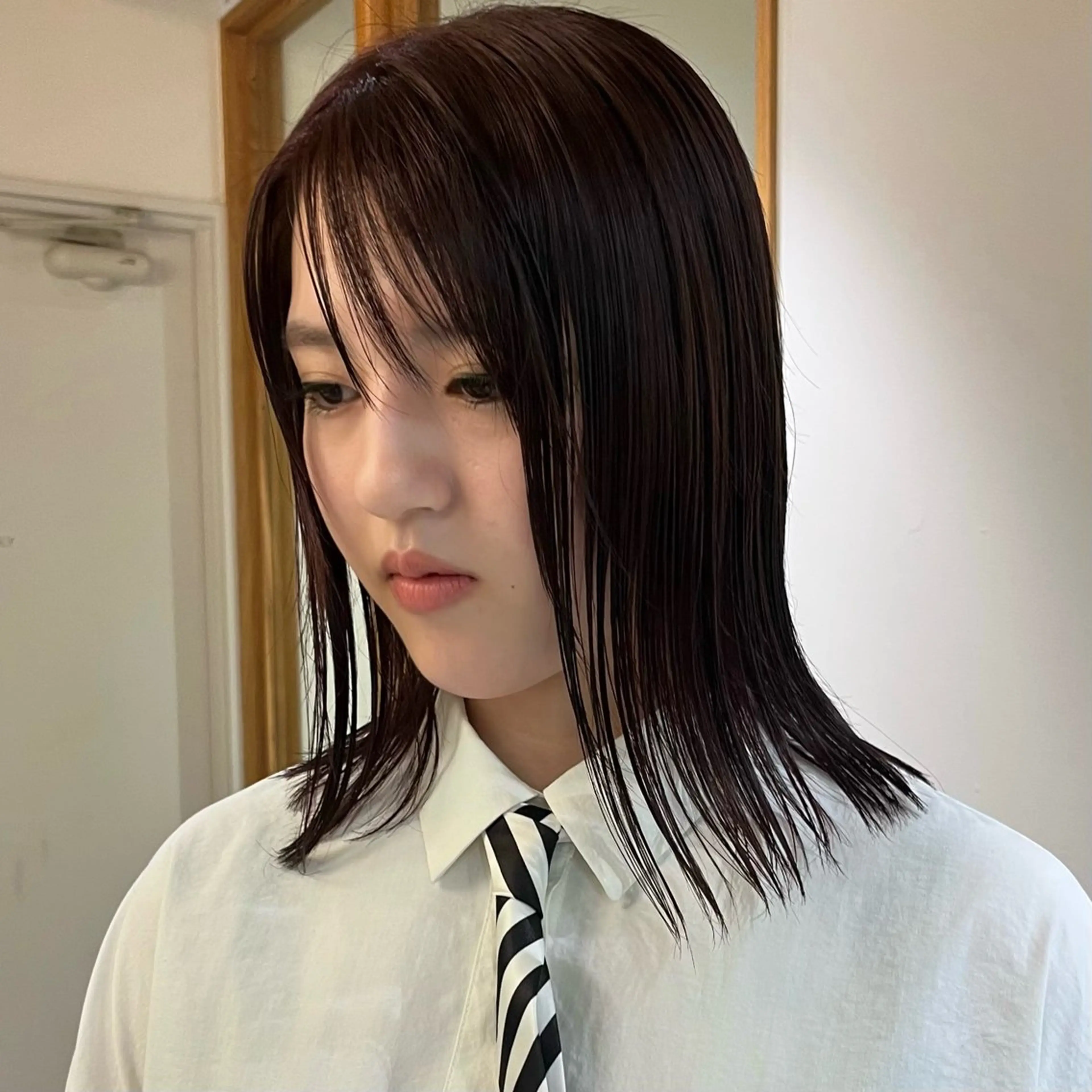 ミディアム カラー レディースパーマ/ 長久手/フウカのヘアスタイル