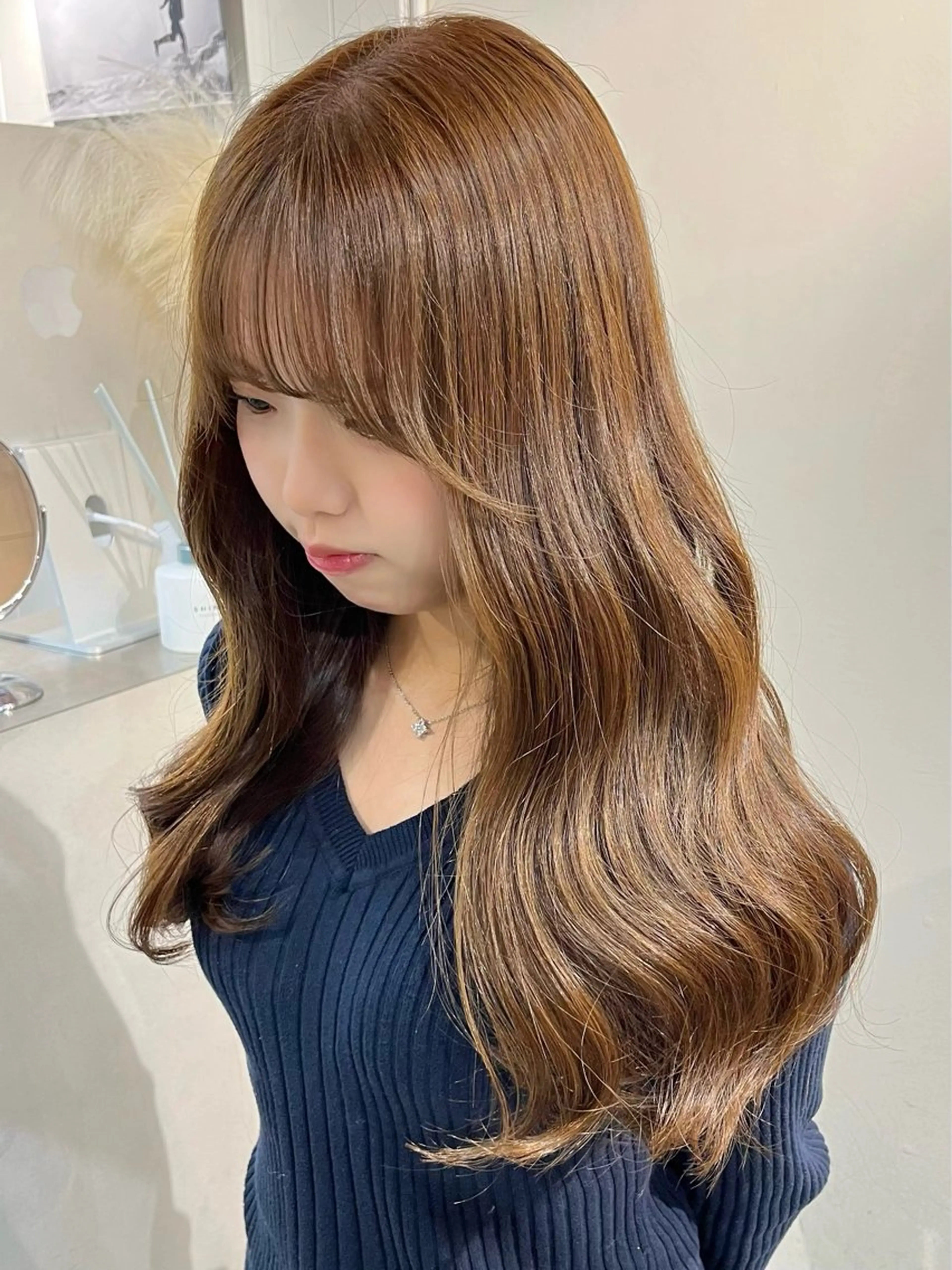 セミロング 髪質改善 レイヤーカット カット ヘアカラー 🫧透明感カラー/ ナルハ🫧のヘアスタイル