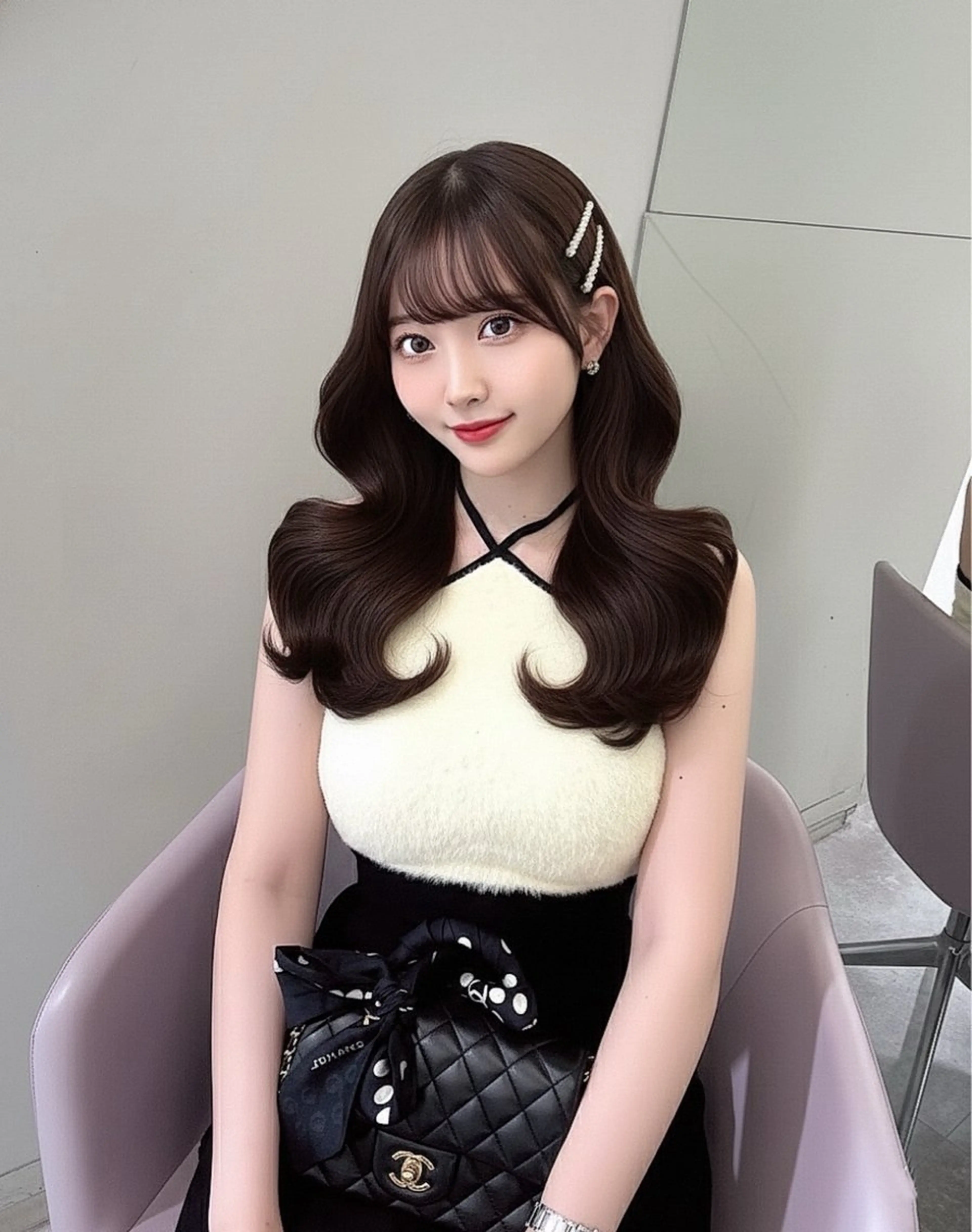 ロング カラー カット ヘアカラー トリートメント レイヤー/髪質改善 /透け感カラー/艶髪のヘアスタイル