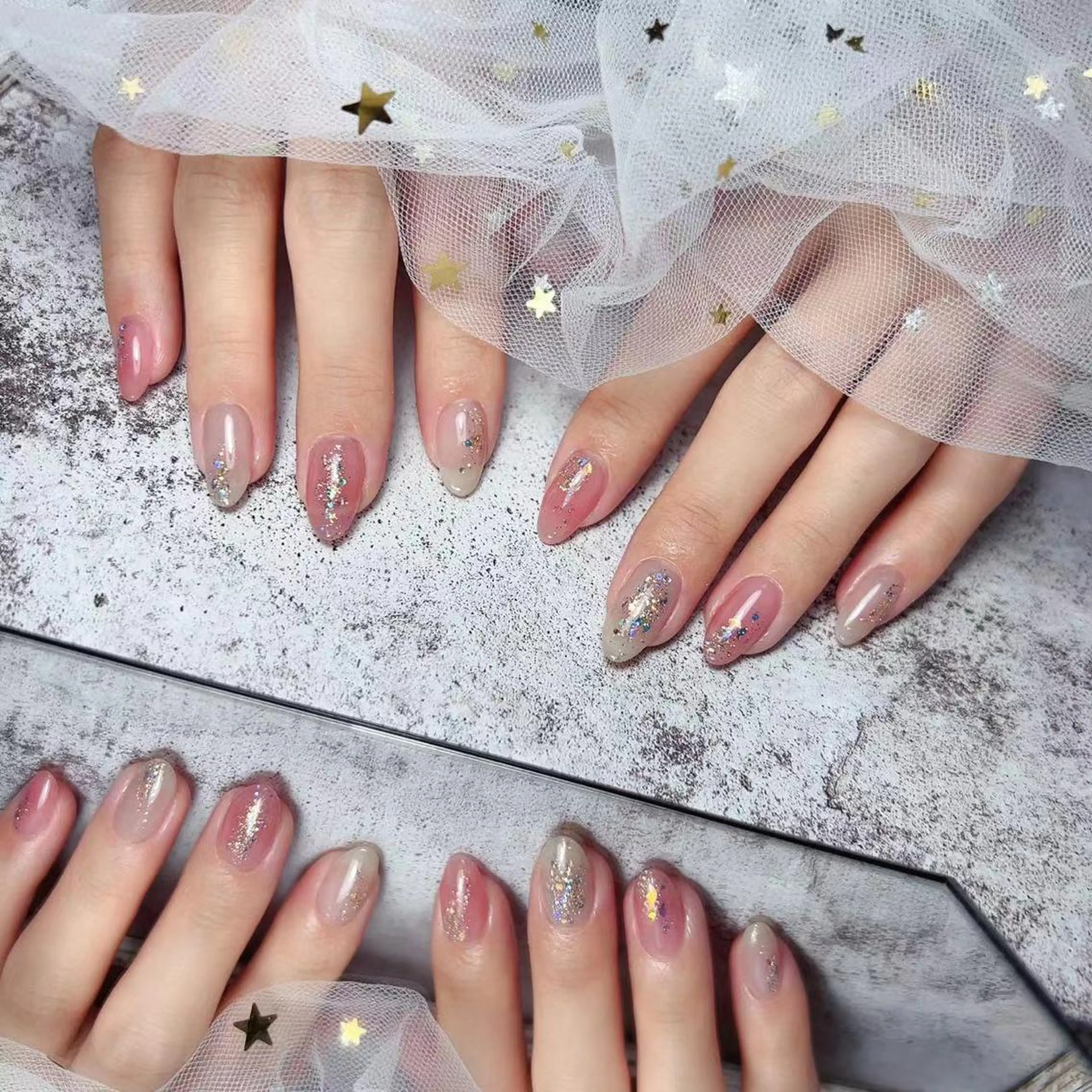 ミディアム めぐみのネイルサロン スタッフ練習のネイルデザイン