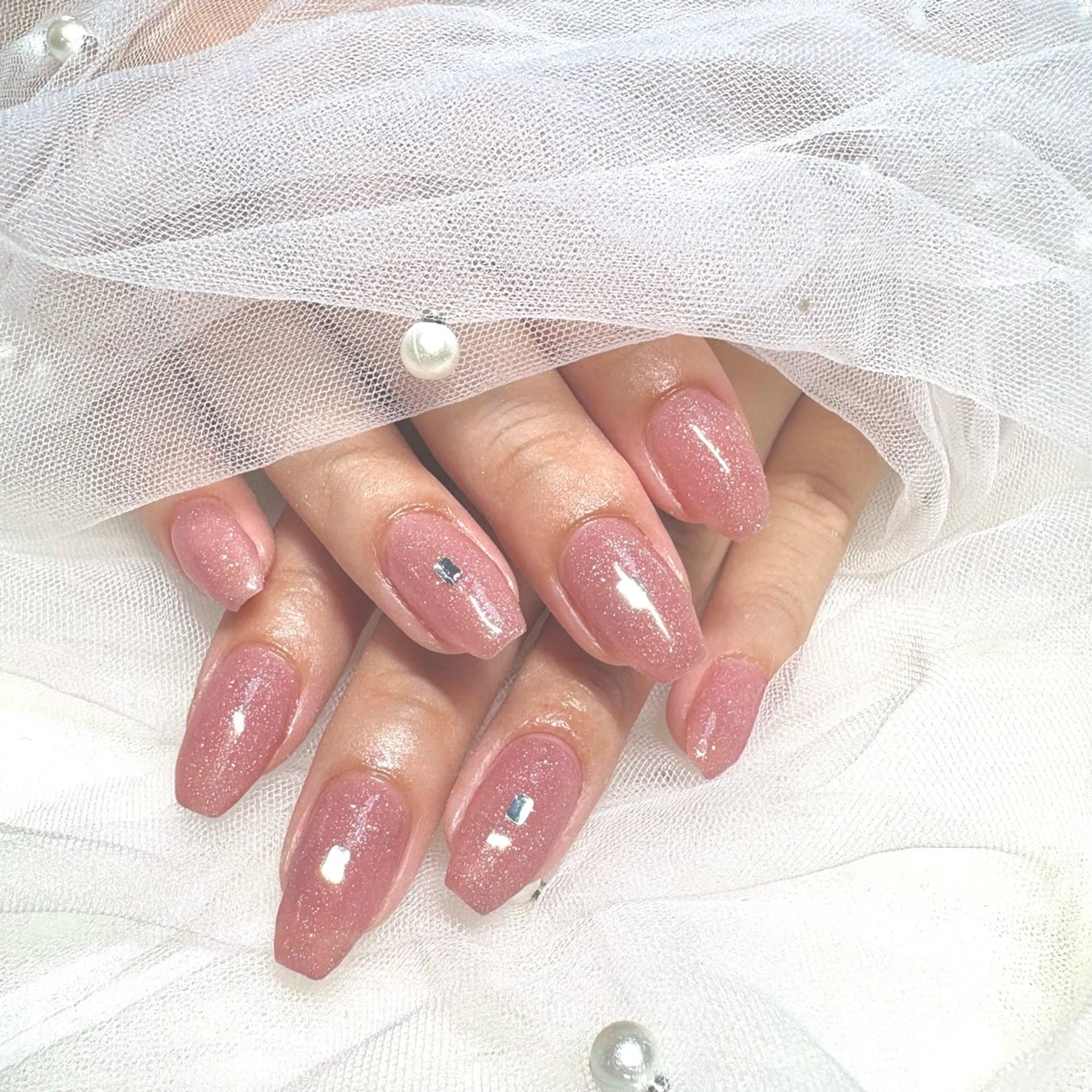 ネイル キラキラネイル ラメ(グリッター) シンプルネイル ハンドネイル cerisier 坂本のネイルデザイン