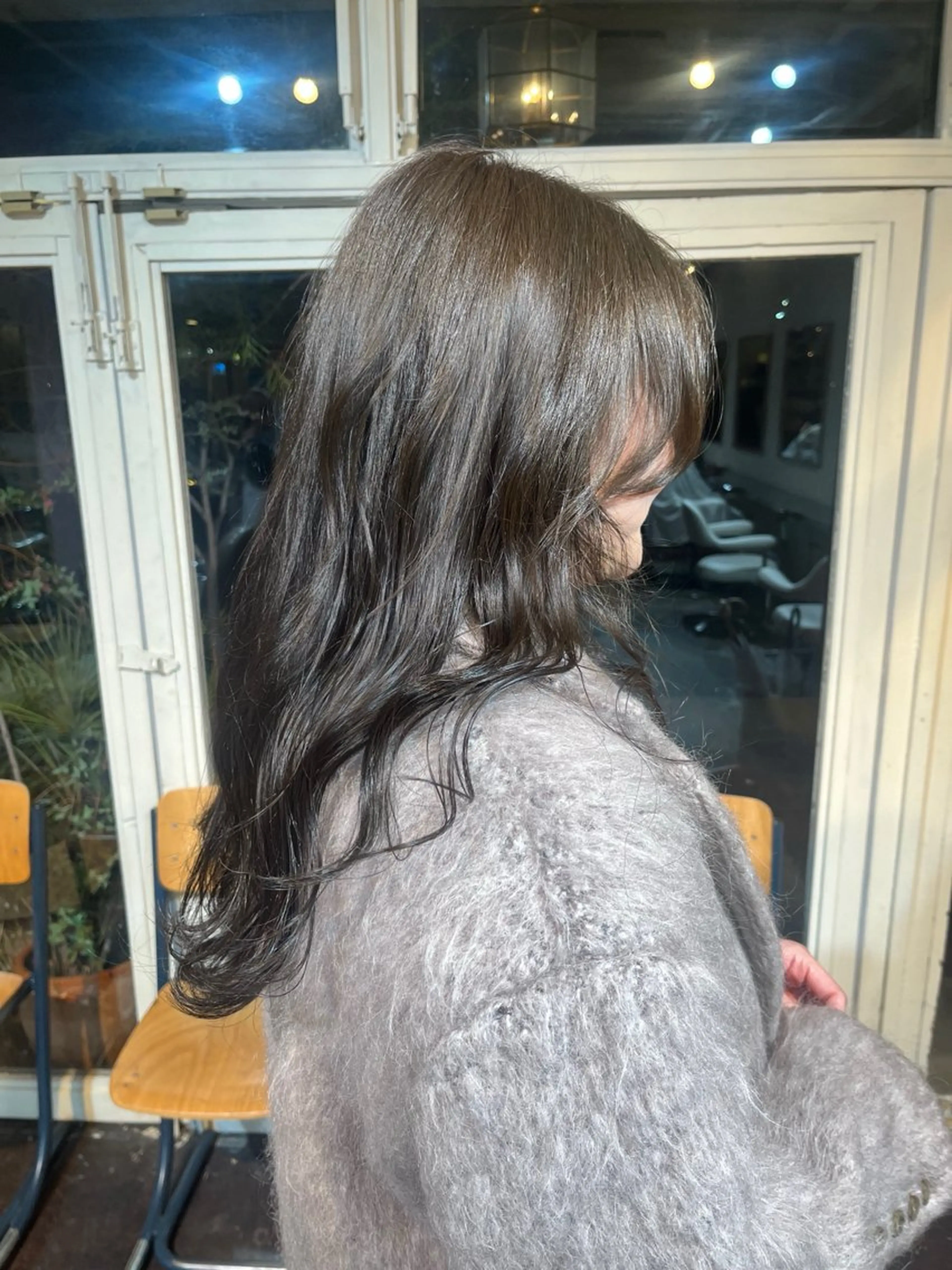 ロング カラー オリーブカラー Junmi/ﾁｶｼﾂ /堀江のヘアスタイル