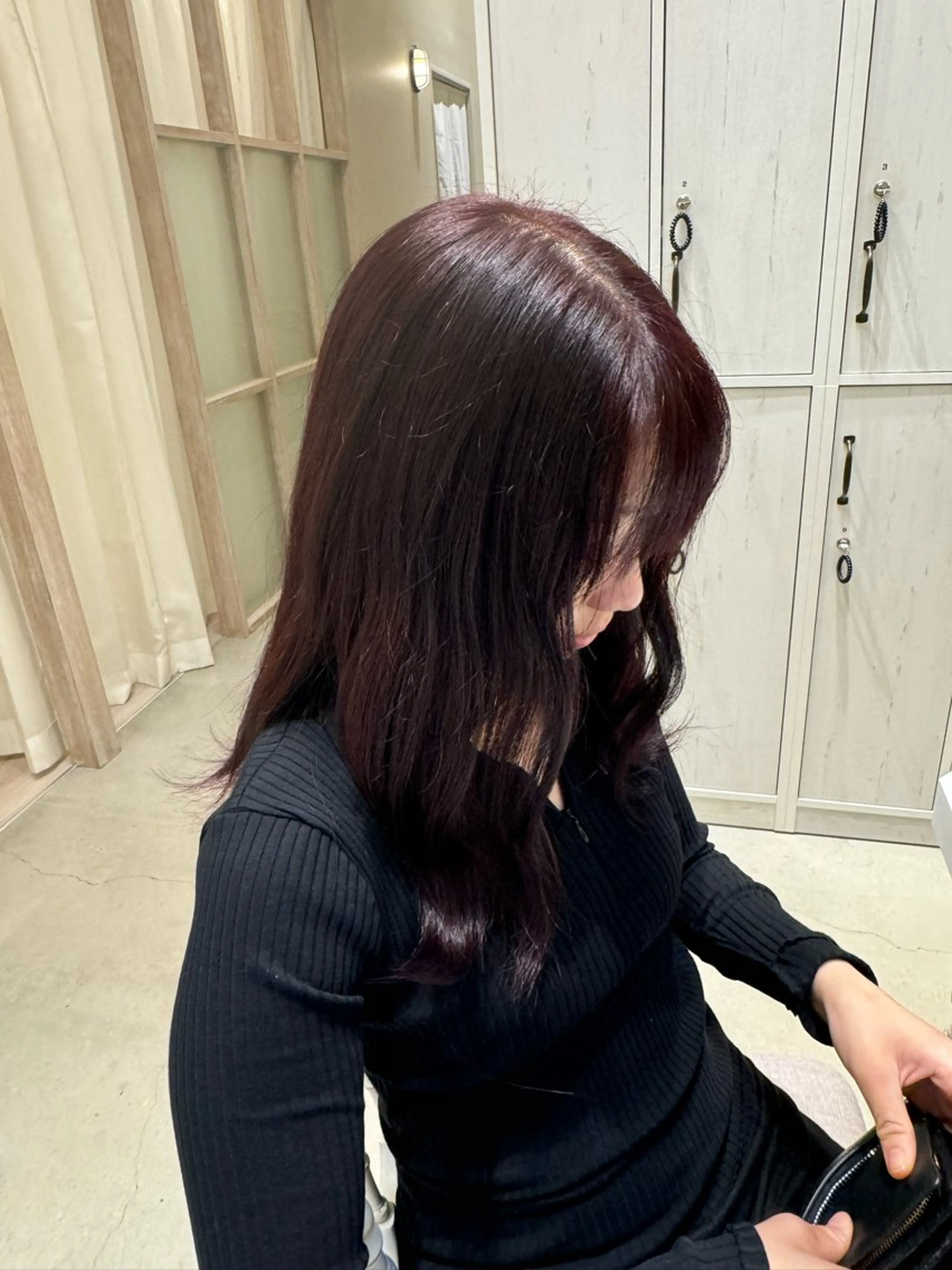 カラー ブリーチ ブリーチなしカラー レッドカラー 太田 千尋のヘアスタイル