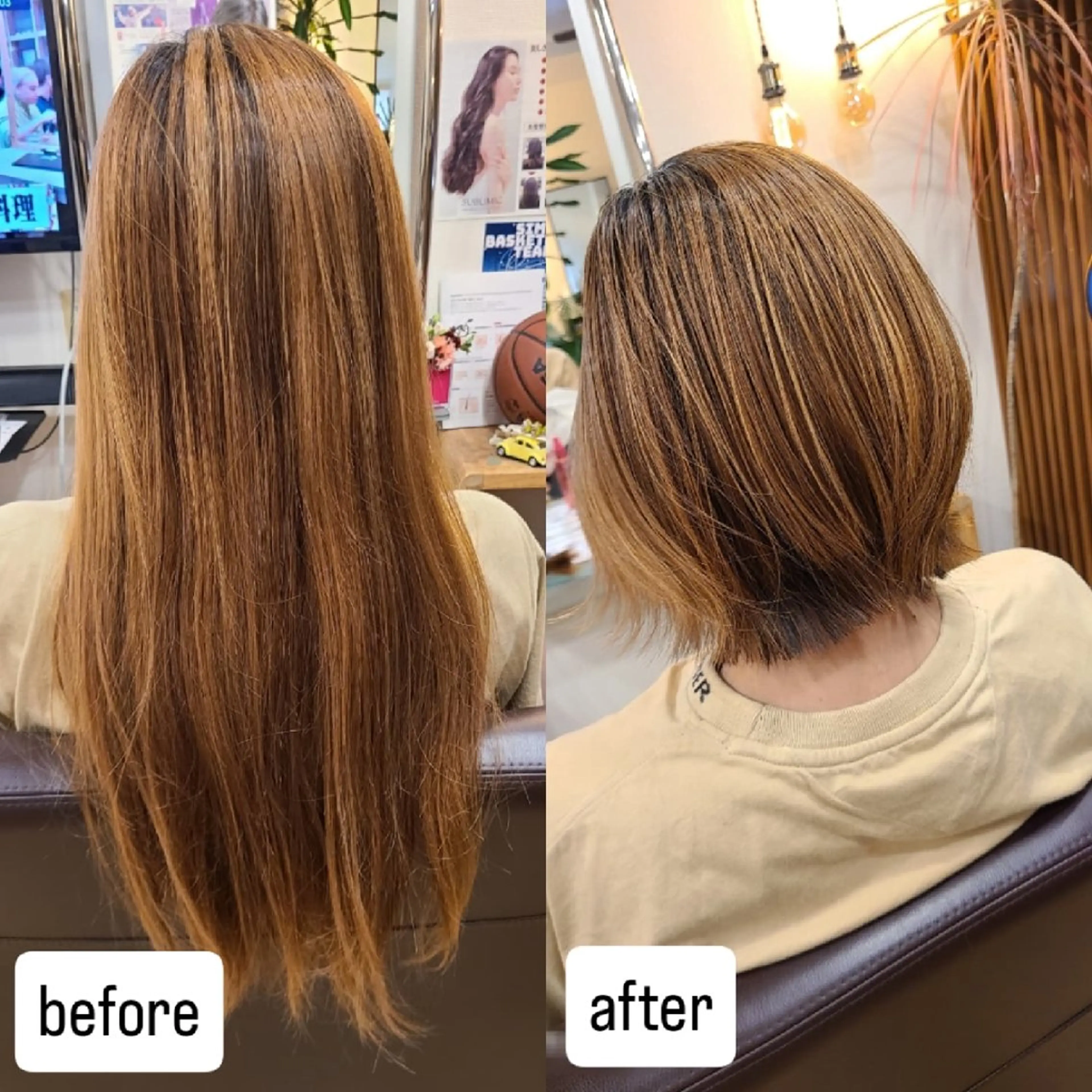 ミディアム シ マのヘアスタイル