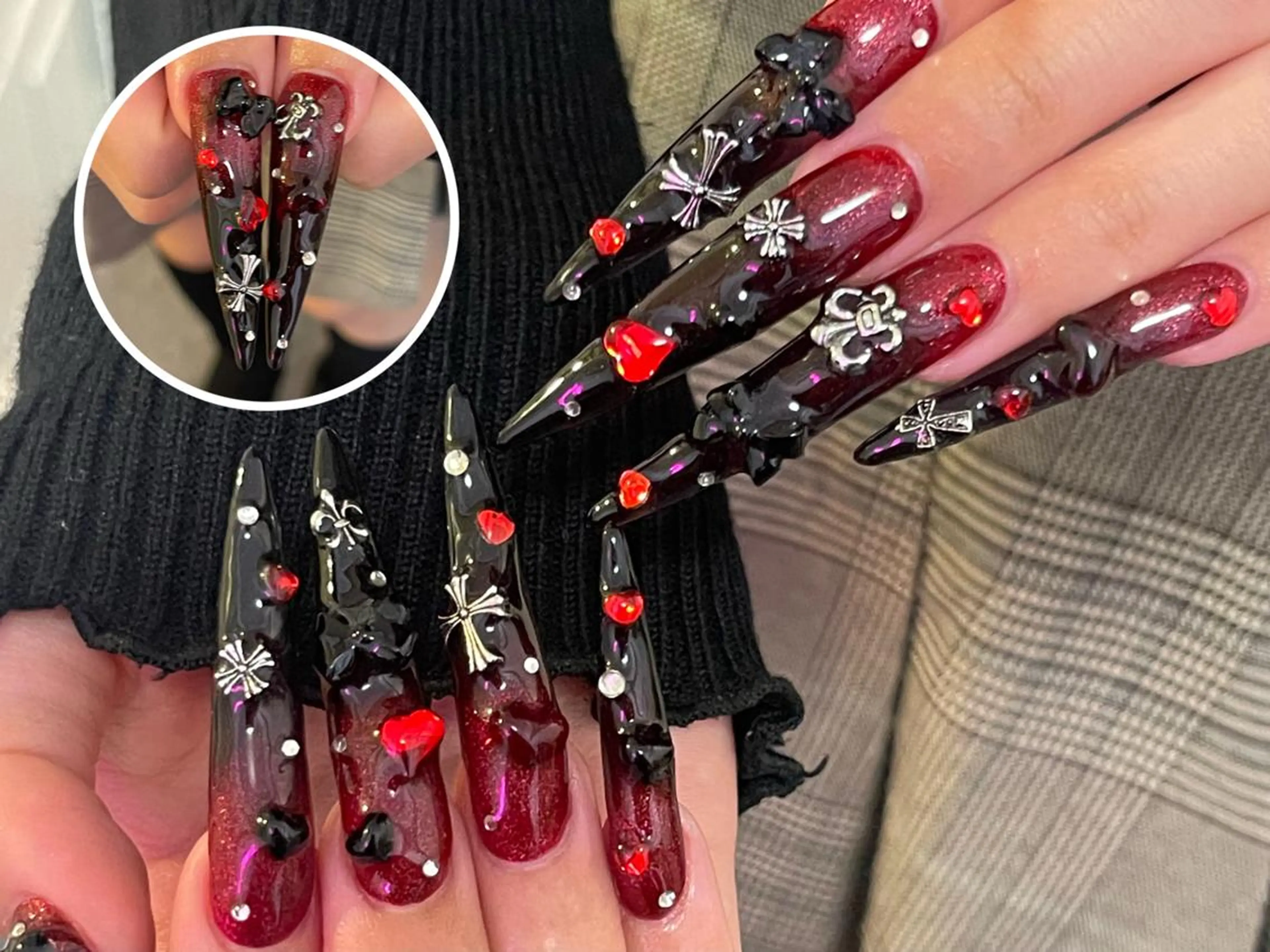 ネイル 長さ出し グラデーション 卒業式 キラキラネイル マグネットネイル Yuu🎀 Belle Nailのネイルデザイン