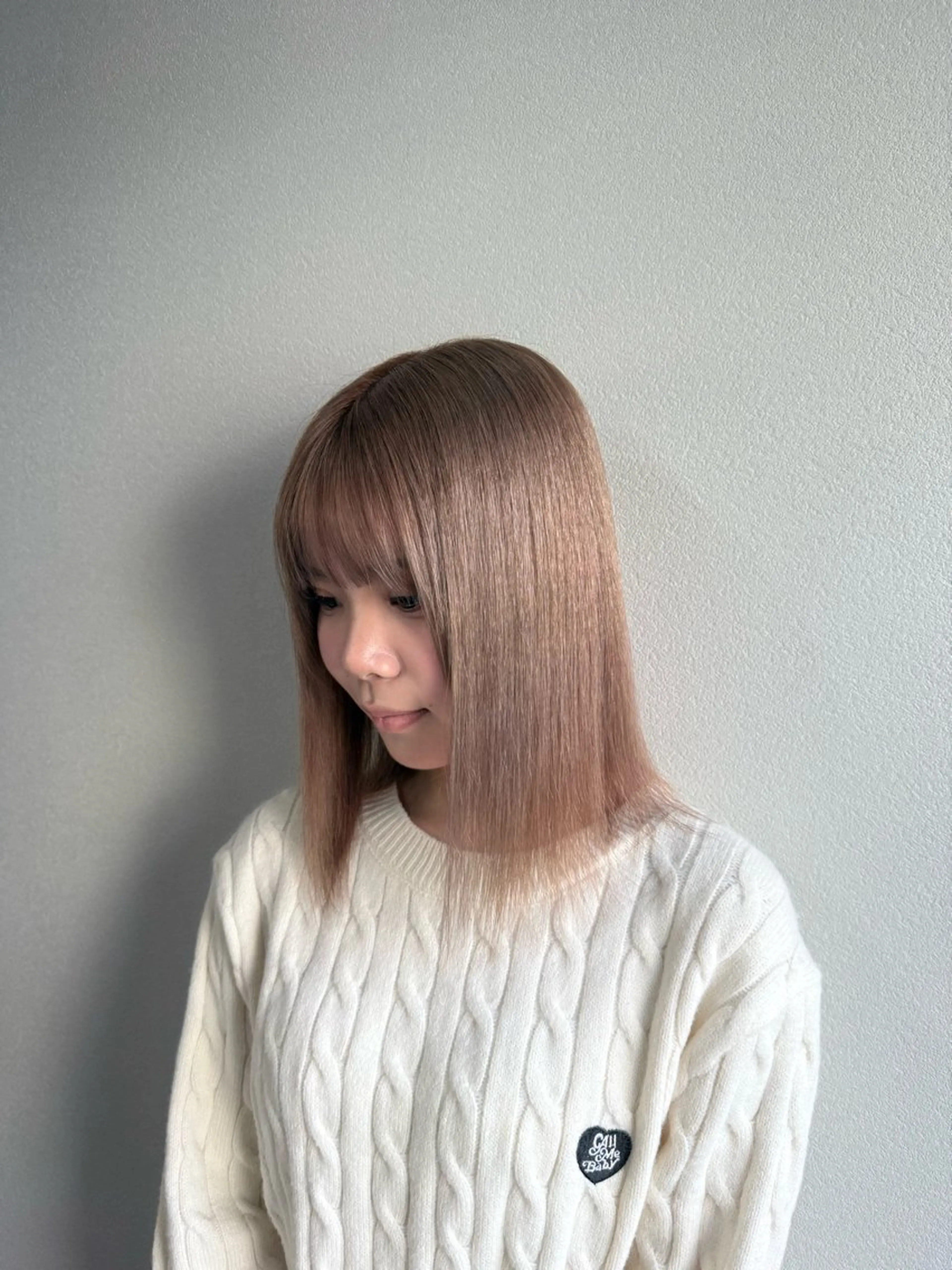 ミディアム カラー 【🦋綺麗めハイトー ン🦋】suzunoのヘアスタイル