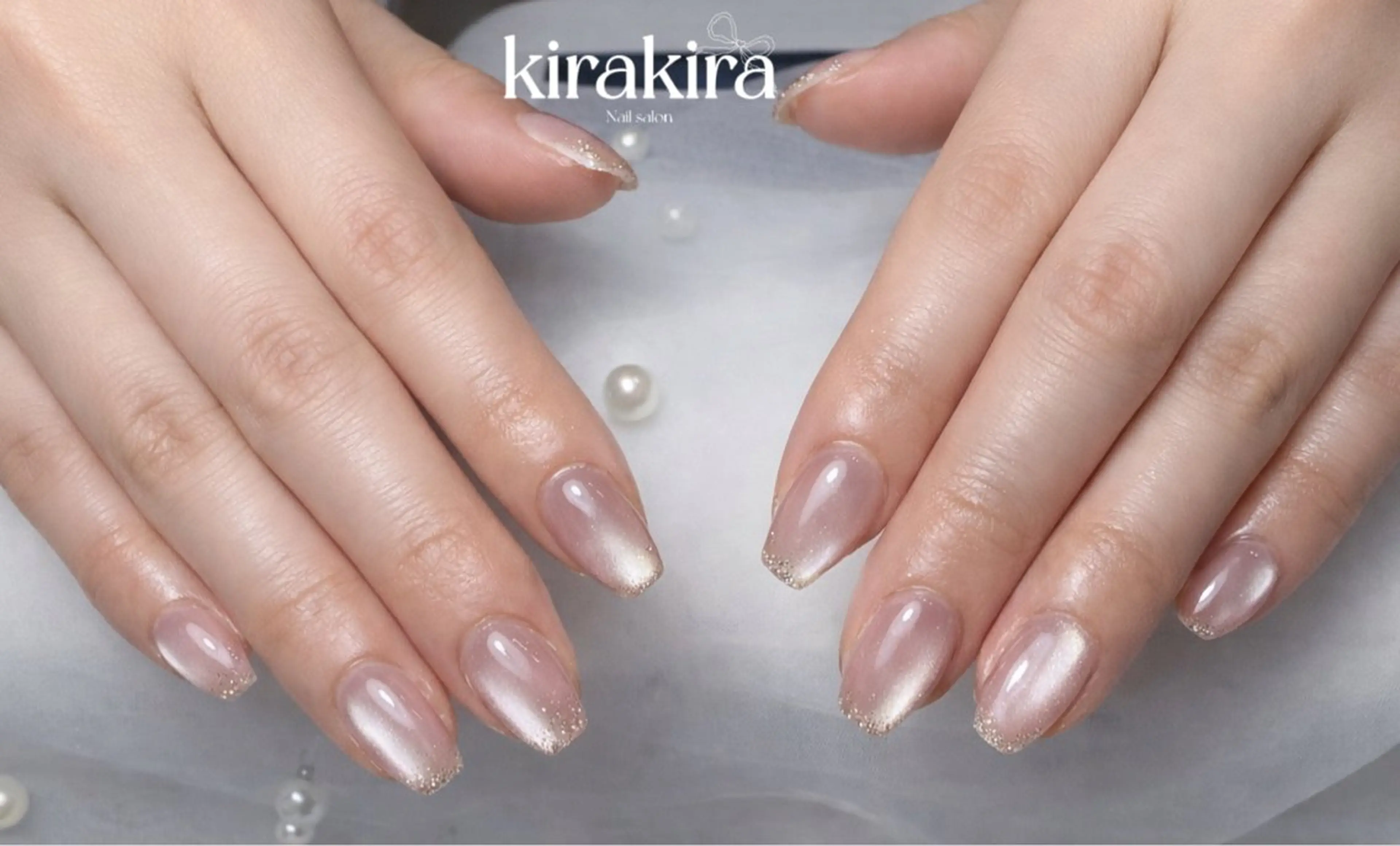 ネイル 入学式 フットネイル グラデーション 卒業式 キラキラネイル Kirakira Nail salonのネイルデザイン