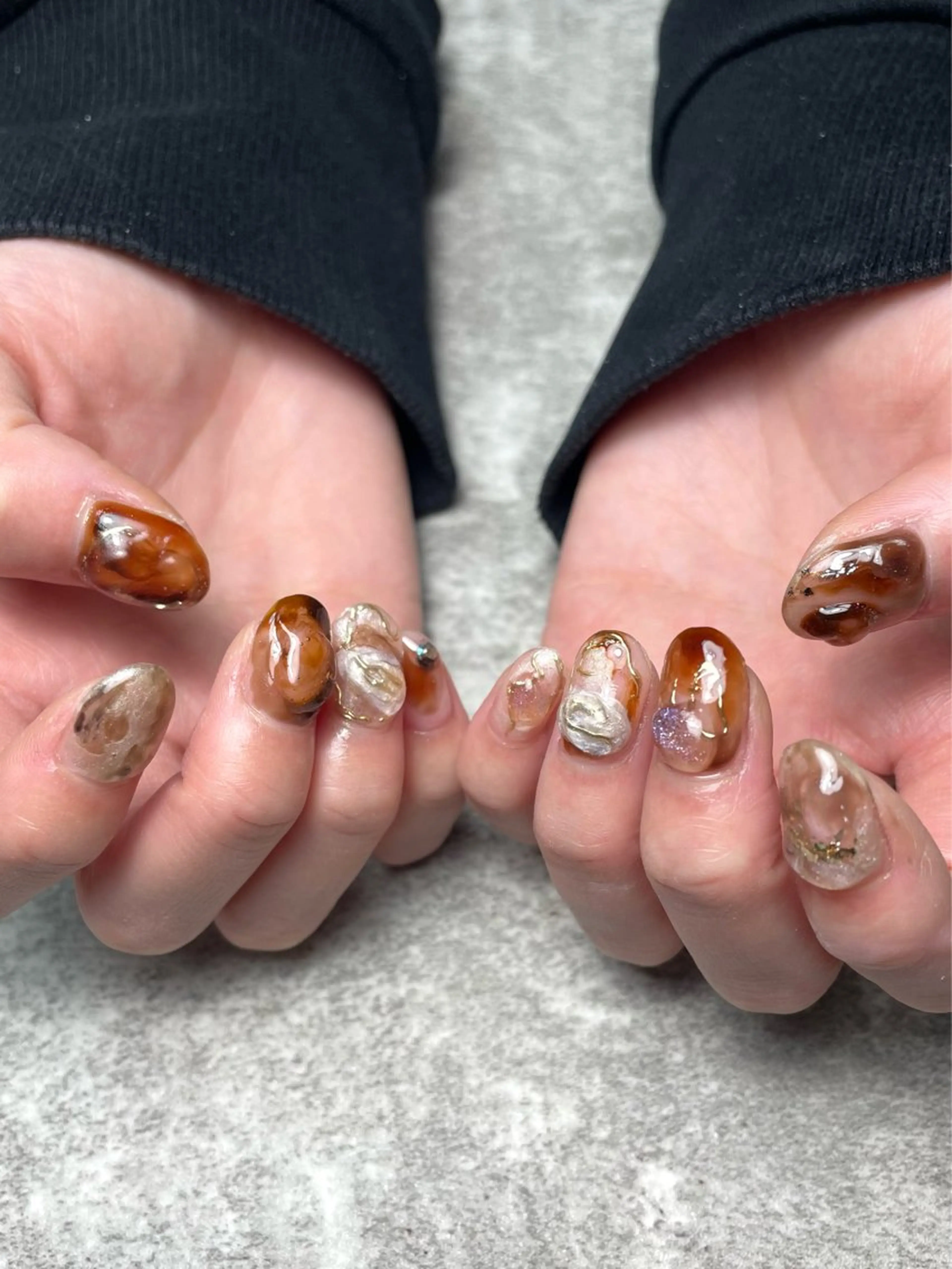 ネイル アートネイル ニュアンスネイル RISA joie nailのネイルデザイン