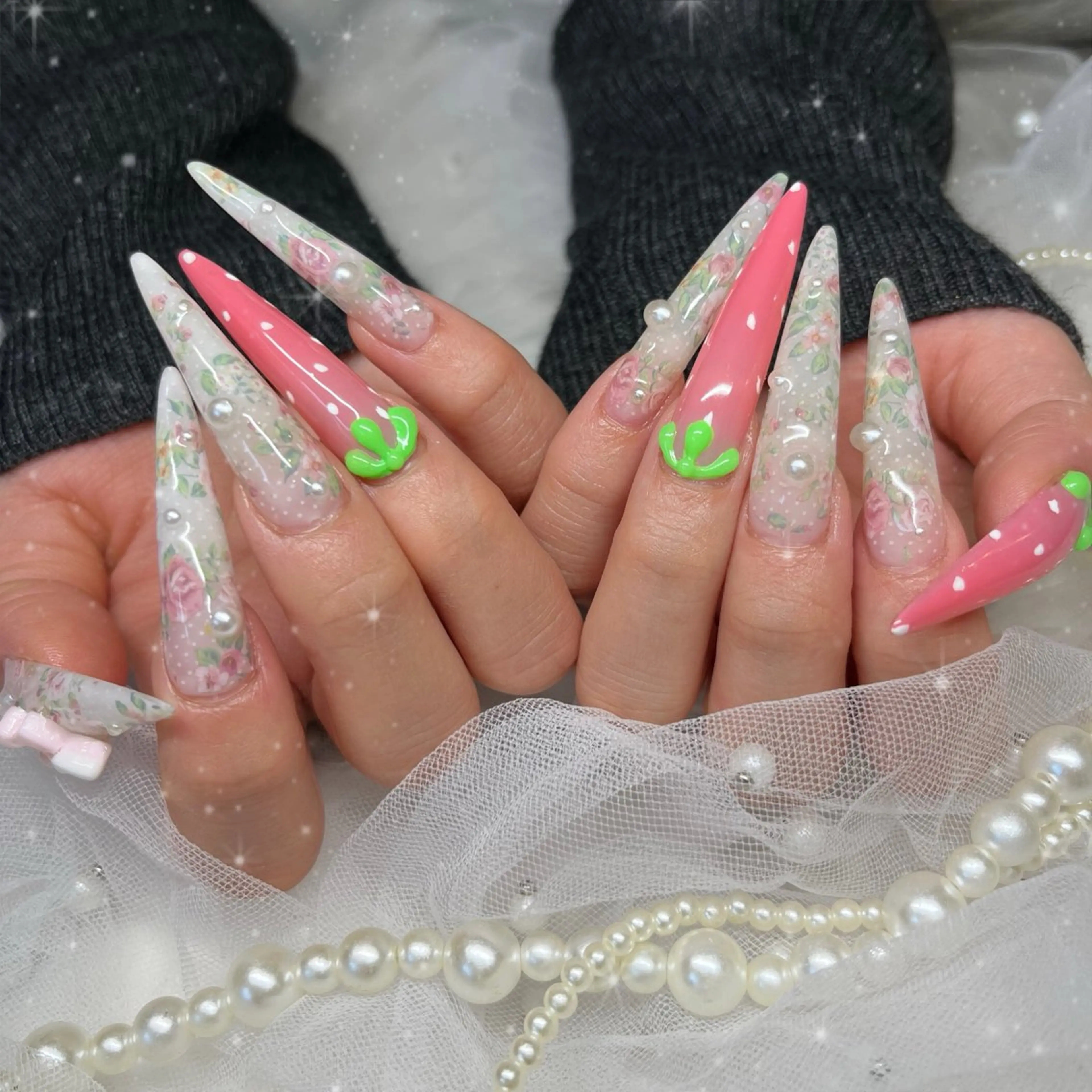 ネイル ロングネイル ハンドネイル ブルーデイジー栄本店所属・BlueDaisy 栄本店のネイルデザイン