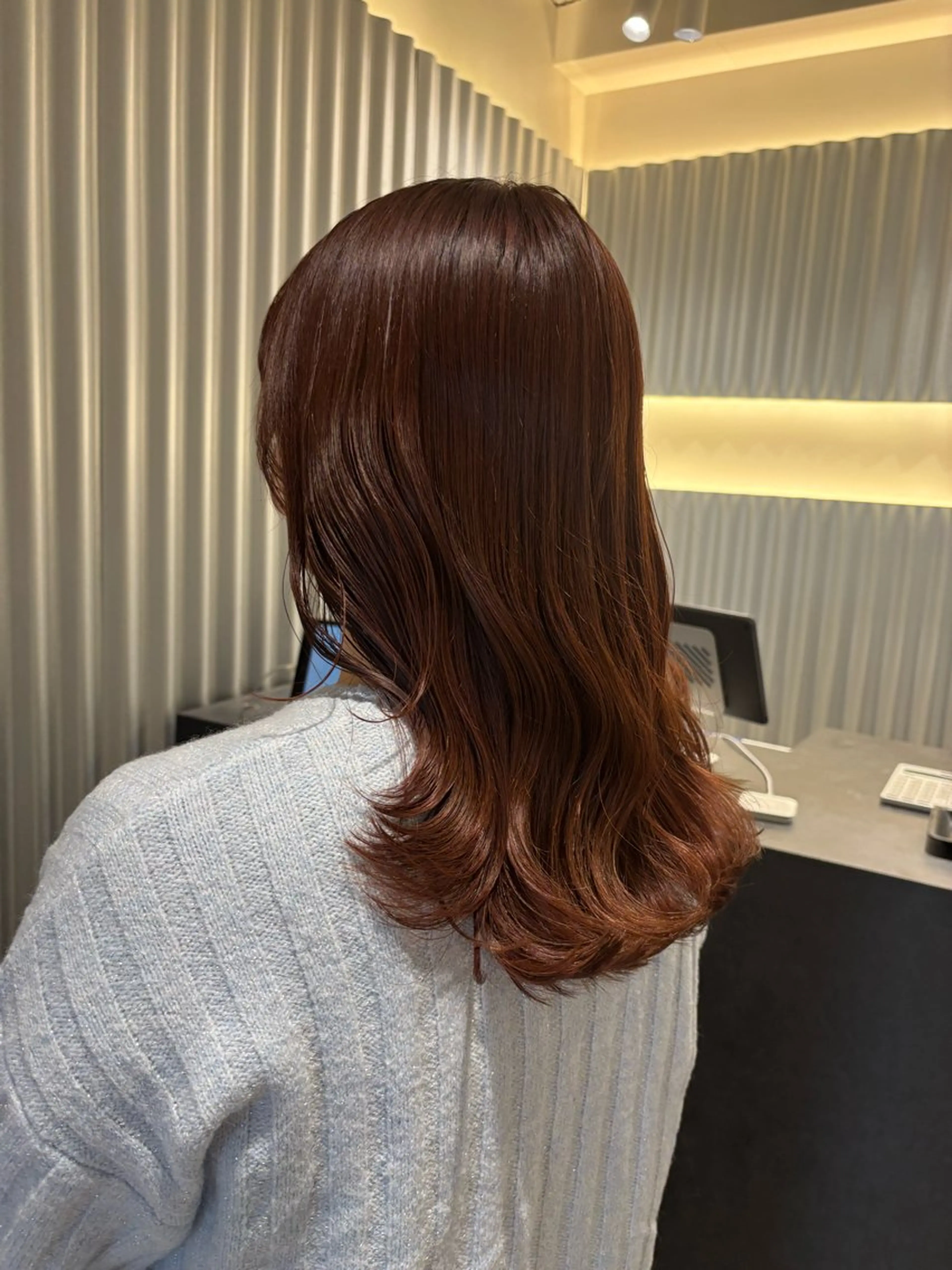 ミディアム カラー パーマ ヘアアレンジ カット ヘアカラー トリートメント ヘッドスパ ヘアセット 押切 響　のヘアスタイル