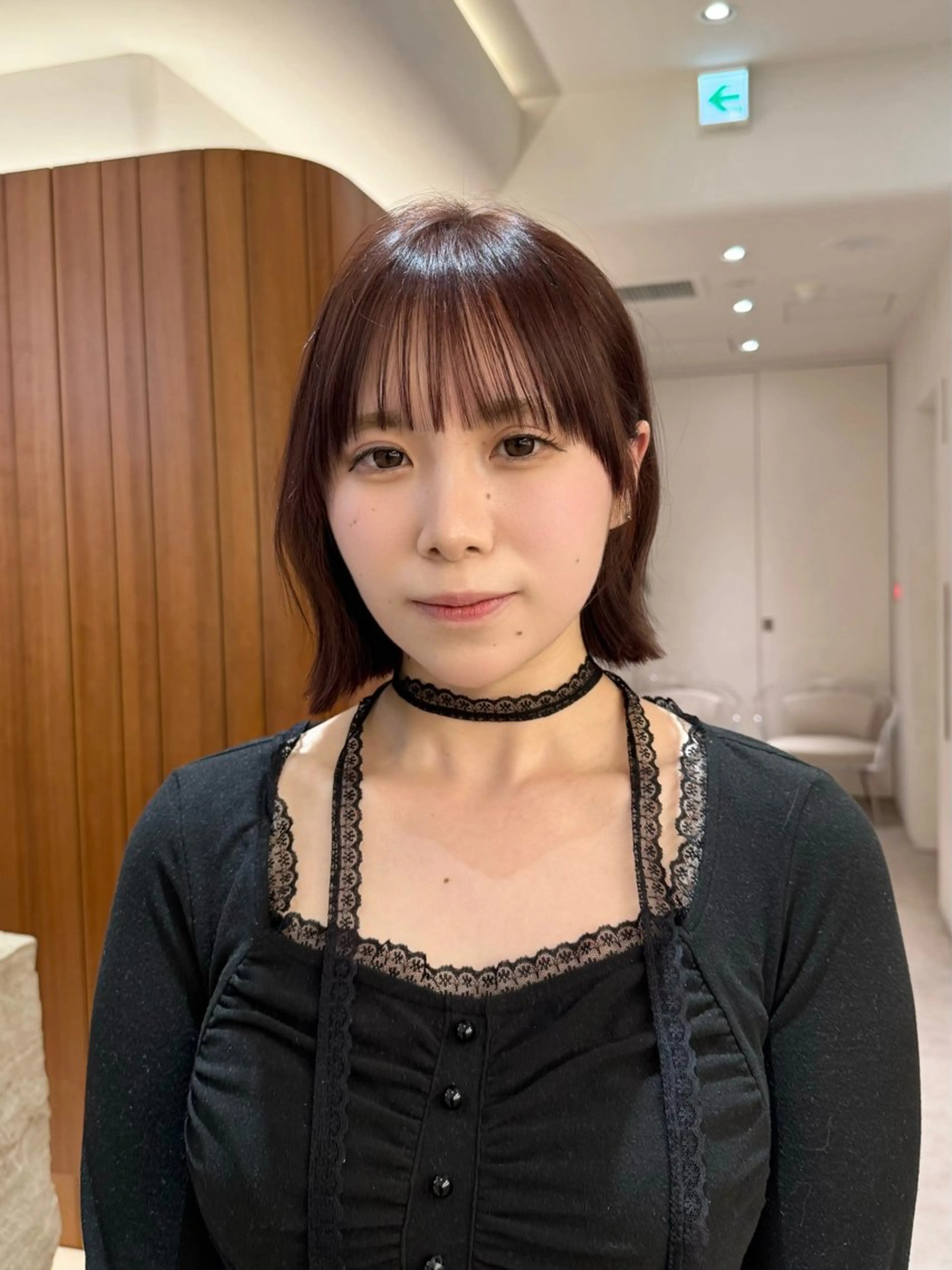 ミディアム 切りっぱなしボブ ショートボブ ボブレイヤー ボブ くびれヘア カット トリートメント 田中航平/渋谷ボブ/ レイヤーボブのヘアスタイル