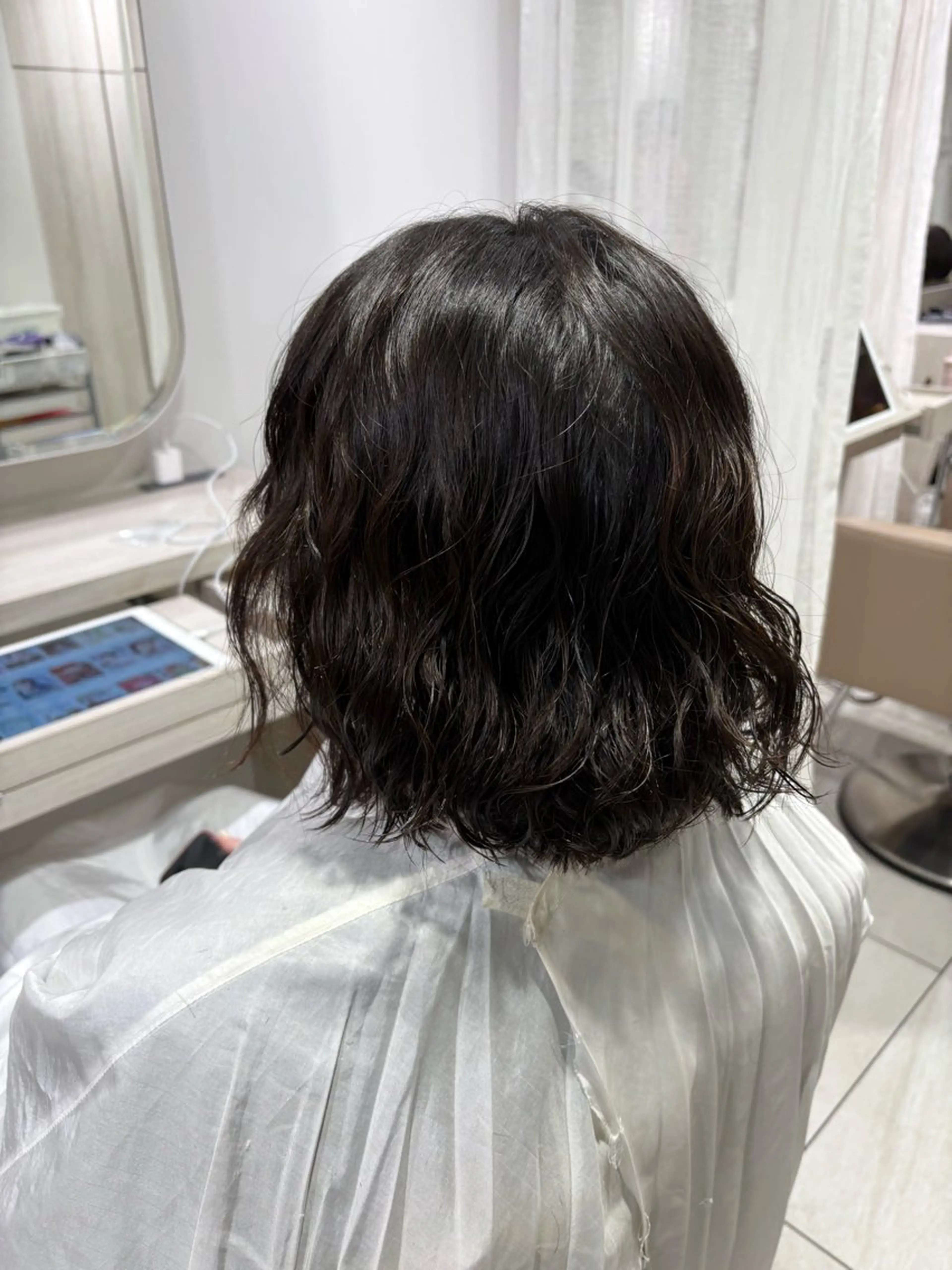 パーマ ボブ ハッシュカット 暖色カラー/伊藤菜月のヘアスタイル
