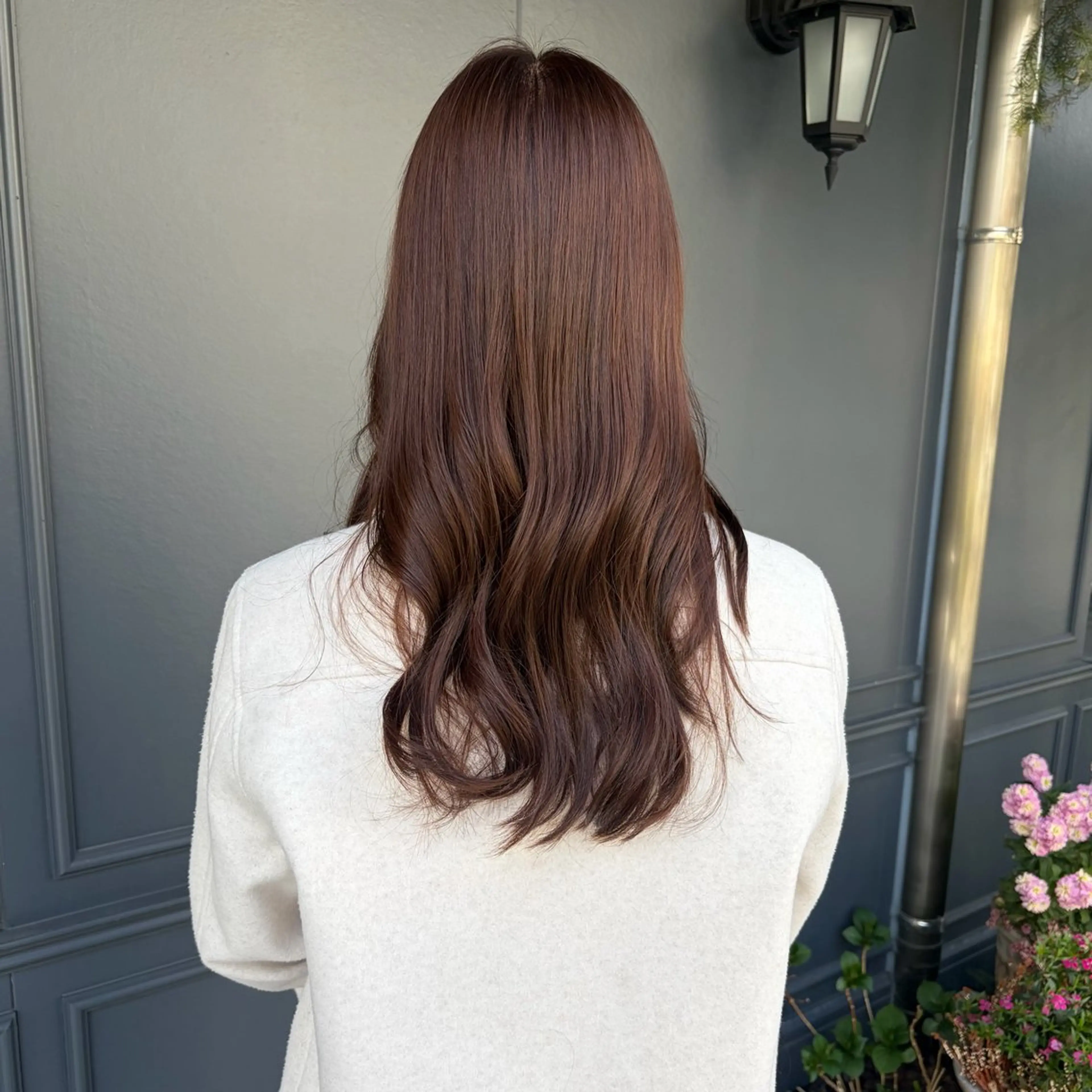 セミロング カラー ヘアアレンジ ブラウンカラー ココアブラウン カット ヘアカラー トリートメント アトリエMMIHO 佐々木のヘアスタイル