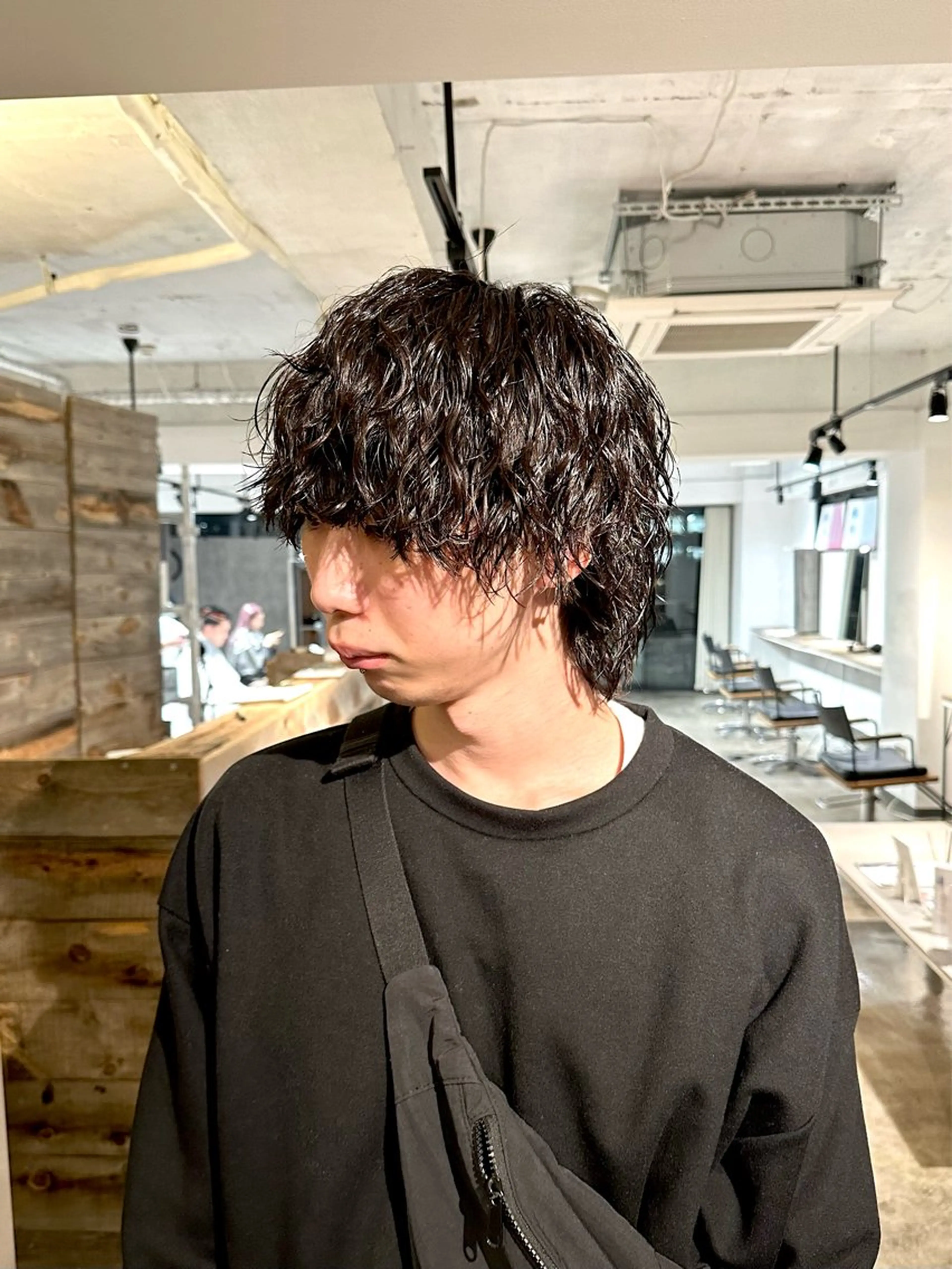 パーマ メンズ マッシュウルフ マッシュ メンズパーマ メンズウルフカット ウルフカット カット パーマ トリートメント 骨格補正施術/メンズ 専門美容師/YUYAのヘアスタイル