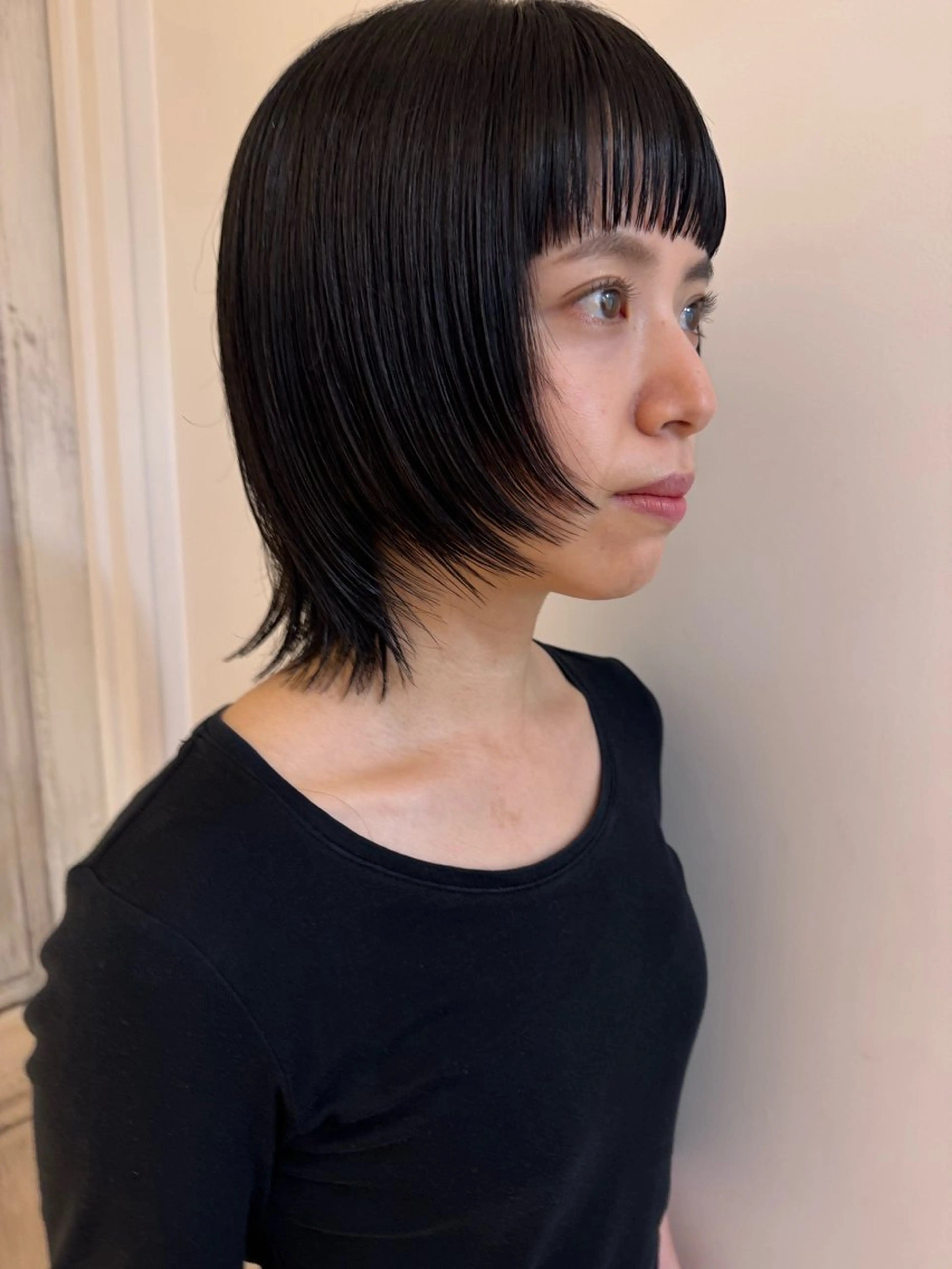 ミディアム レイヤーカット ウルフカット ウルフレイヤー ムロ 二子玉川駅のヘアスタイル