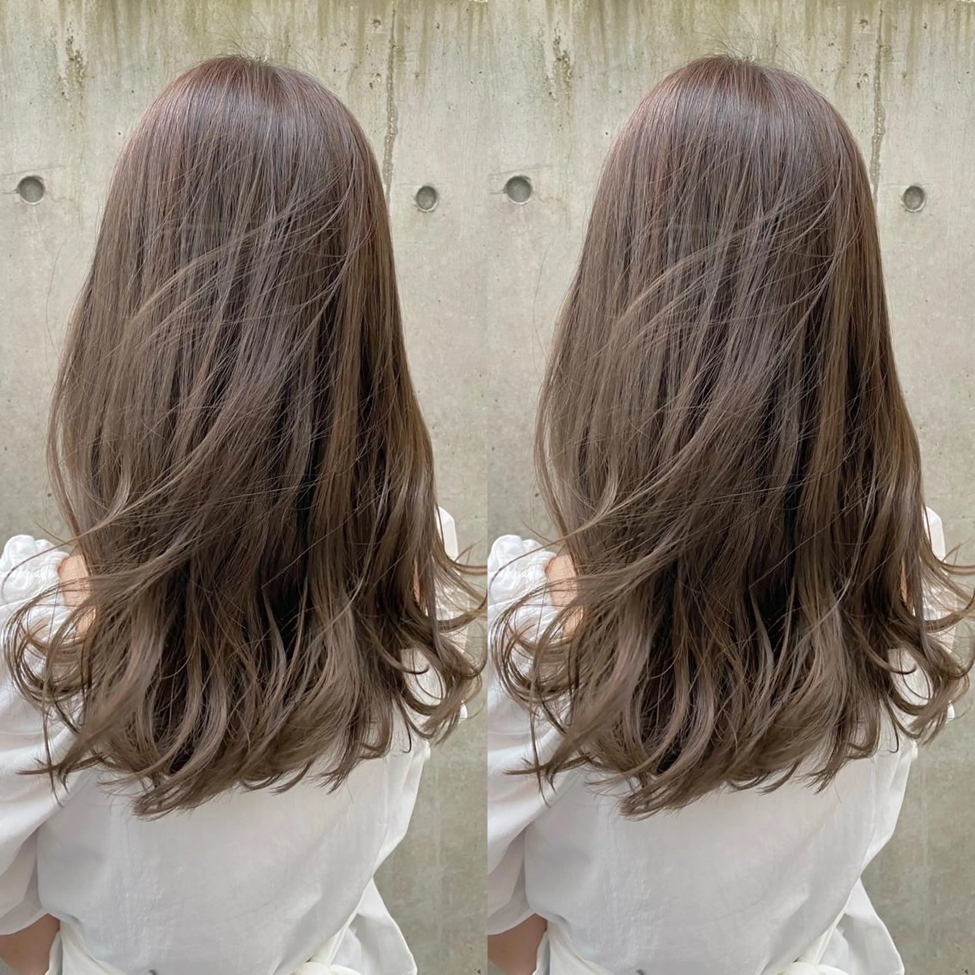 ミディアム ヘアカラー トリートメント レイヤーカット /透明感カラー西田のヘアスタイル