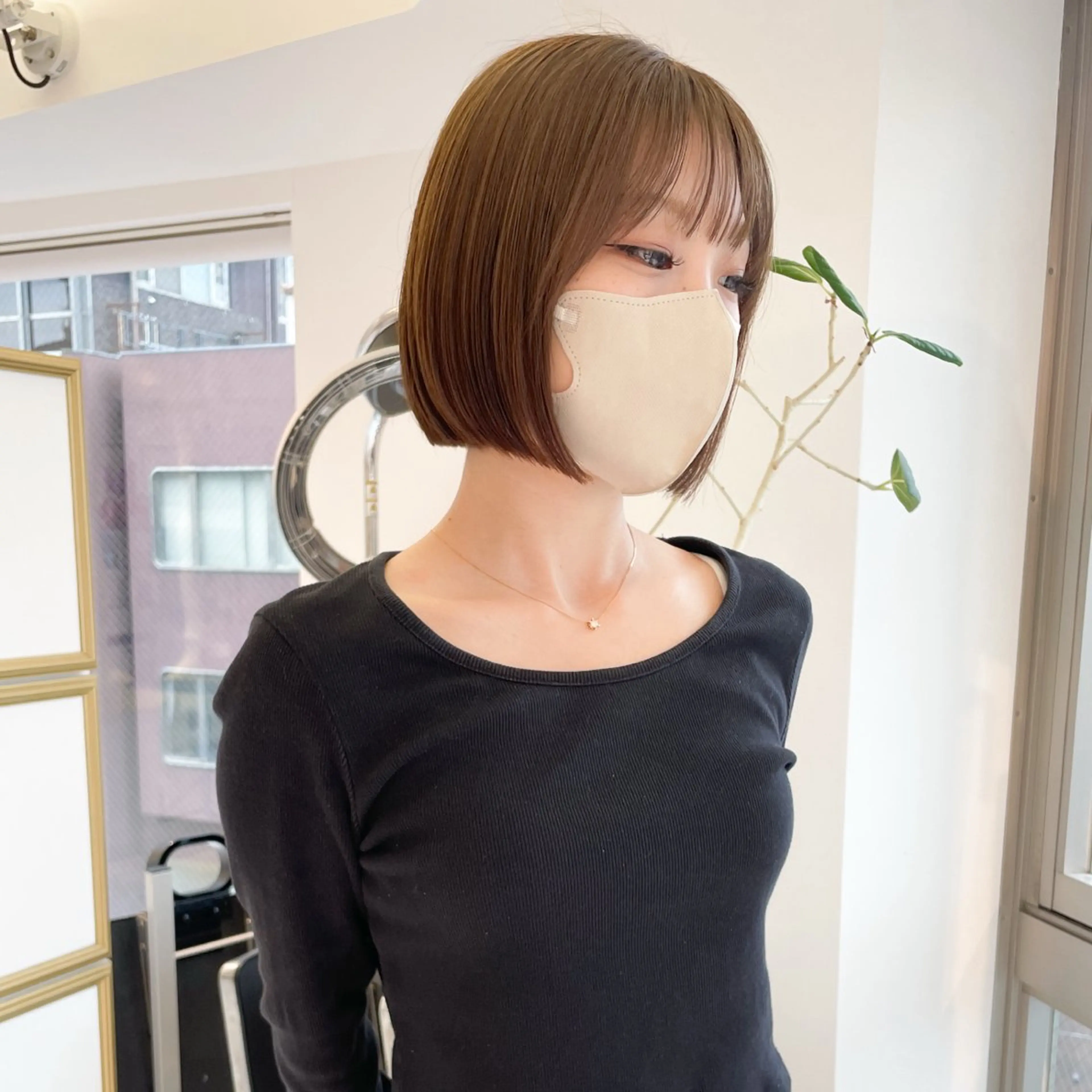 ミディアム ボブ カット ヘアカラー 似合わせヘア🤍 面田法子のヘアスタイル