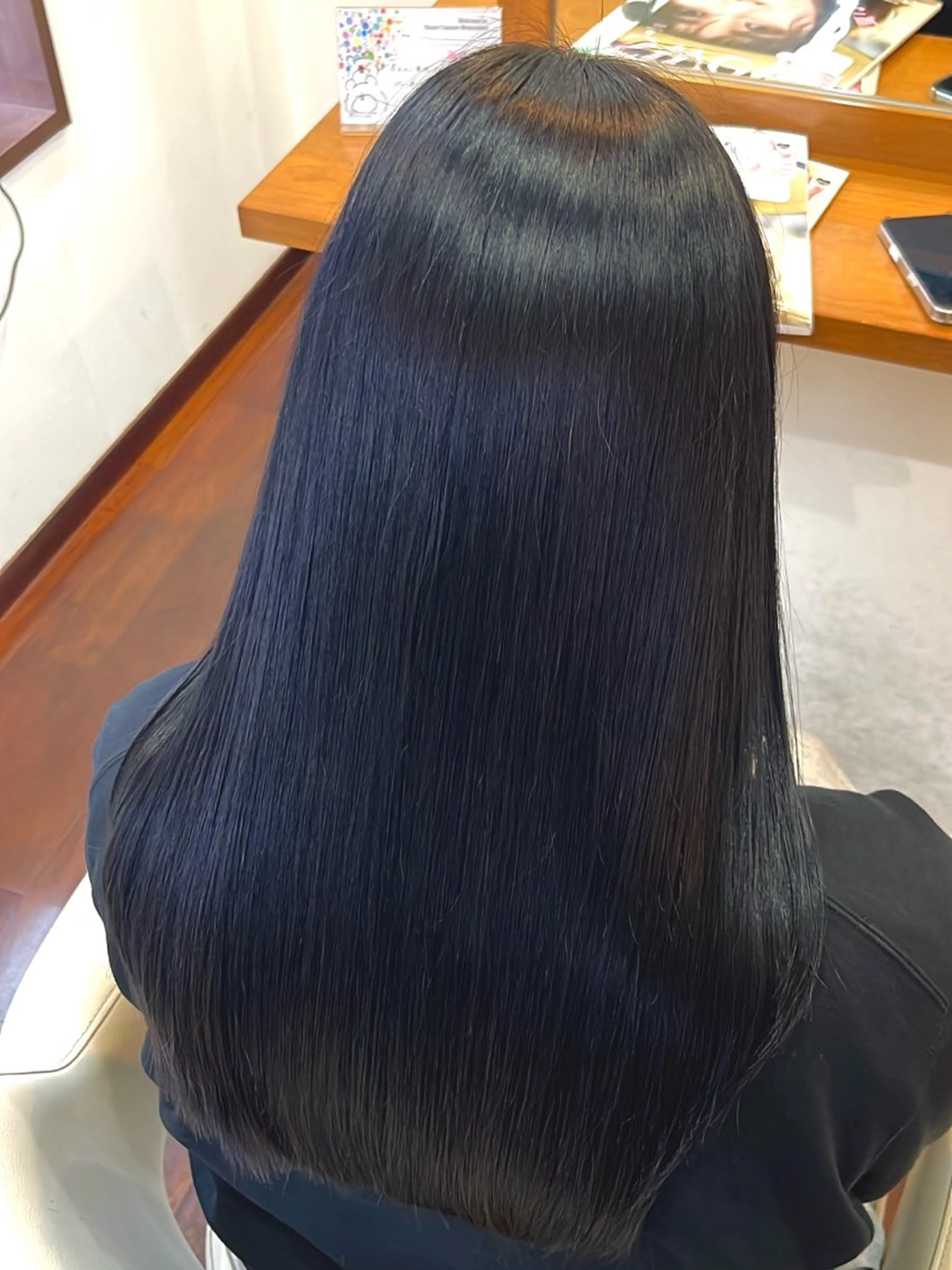 ロング パーマ ストレートパーマ 縮毛矯正 トリートメント 今在家 玲【艶髪スト レート/メンズ】のヘアスタイル