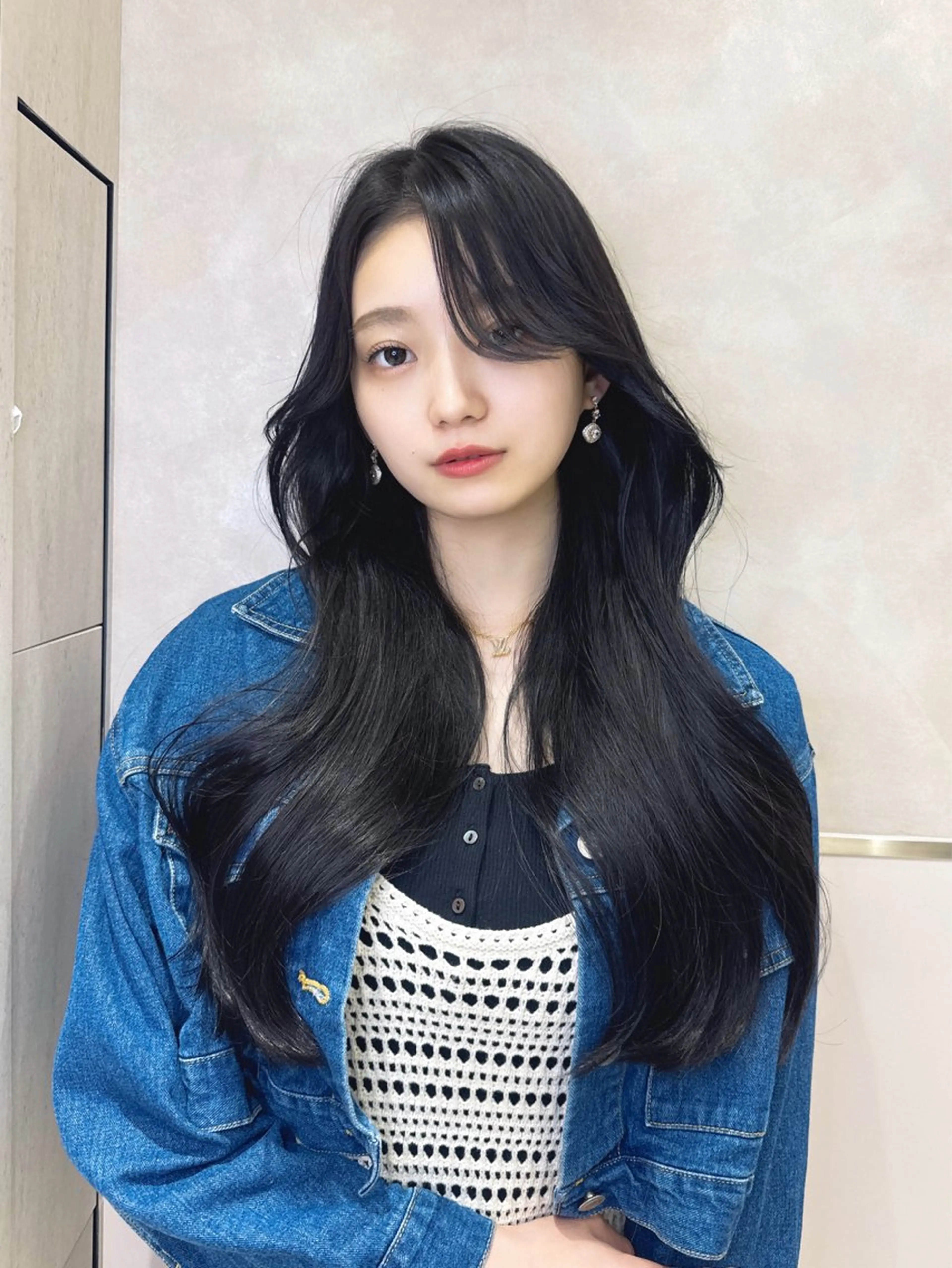 セミロング カラー カット ヘアカラー トリートメント ヘッドスパ ヘアセット 韓国ヘア/レイヤー/ 顔まわり/りょーとのヘアスタイル