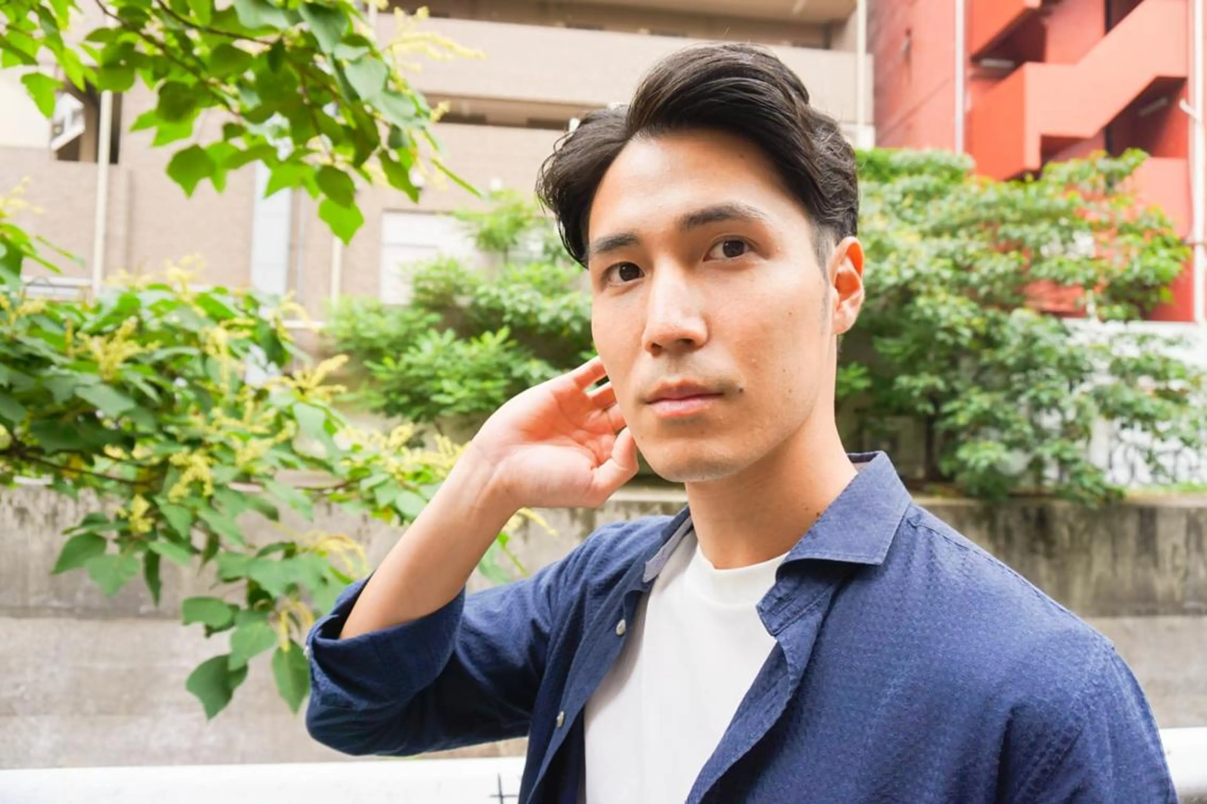 ショート メンズ アップバング ビジネス マッシュ メンズパーマ メンズツイストパーマ 高橋 英彦のヘアスタイル