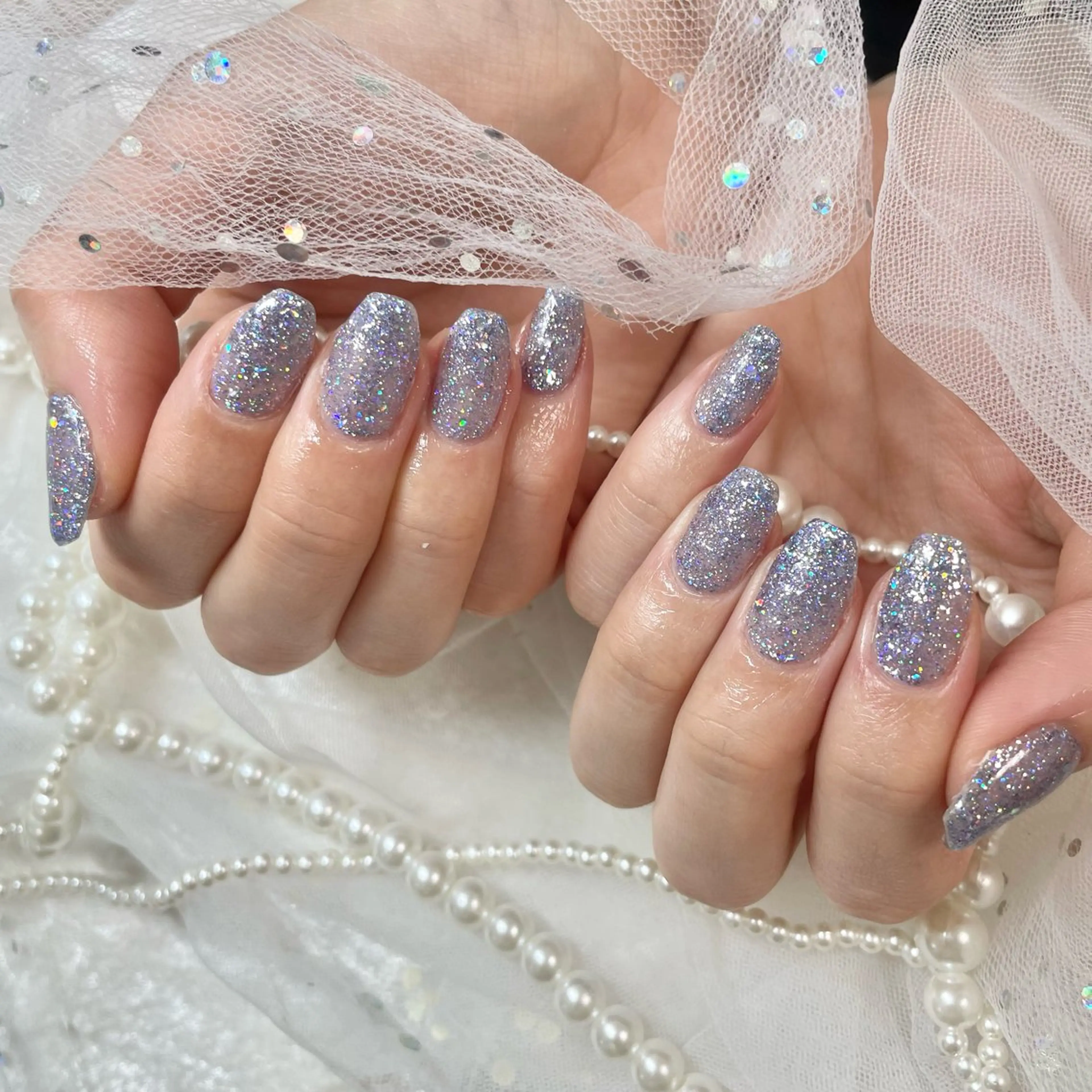 ネイル キラキラネイル ワンカラーネイル ハンドネイル 🎀AYAKO 🎀中韓ネイルのネイルデザイン