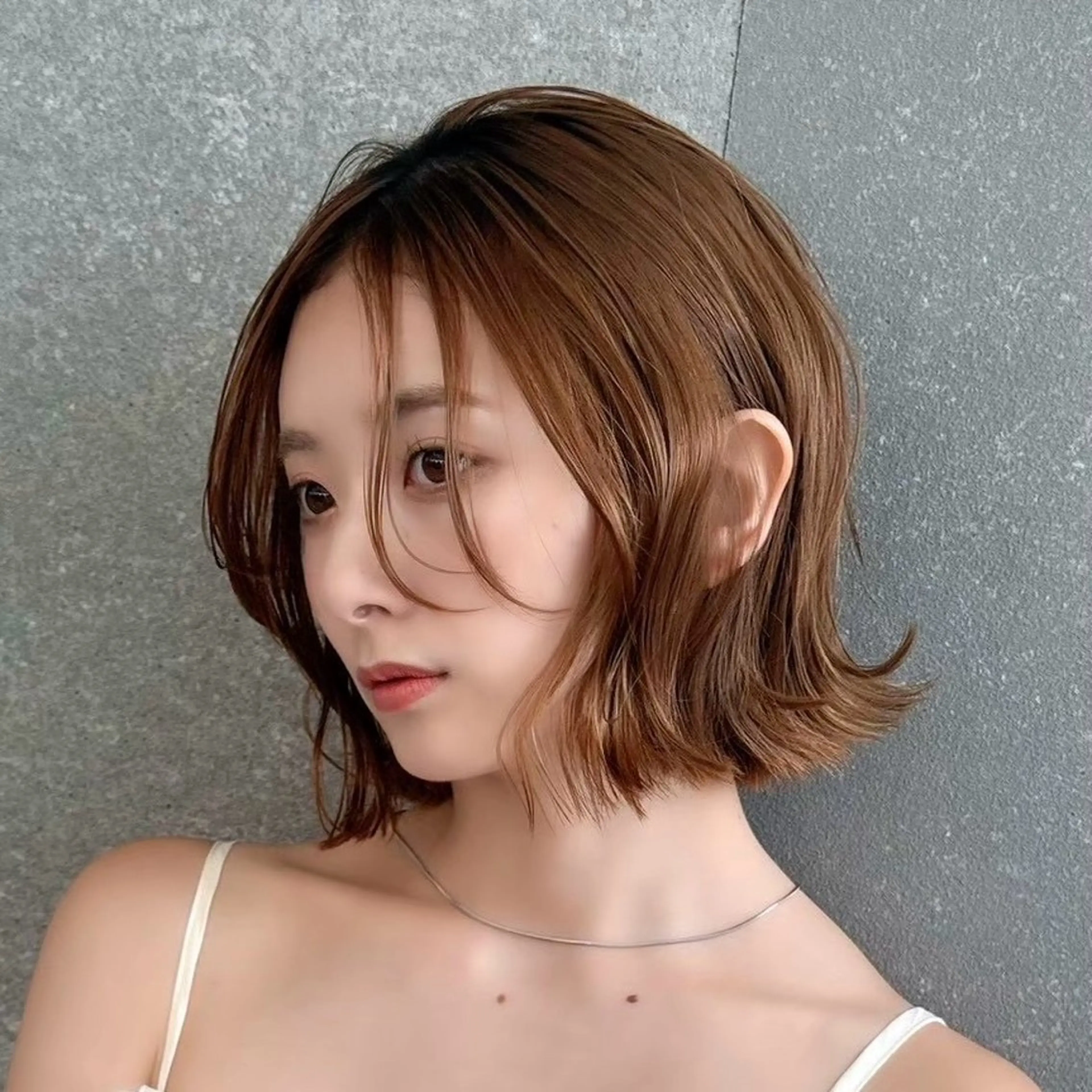ミディアム カラー ボブ 外ハネヘア ♥️ボブレイヤー/ minami♥️のヘアスタイル