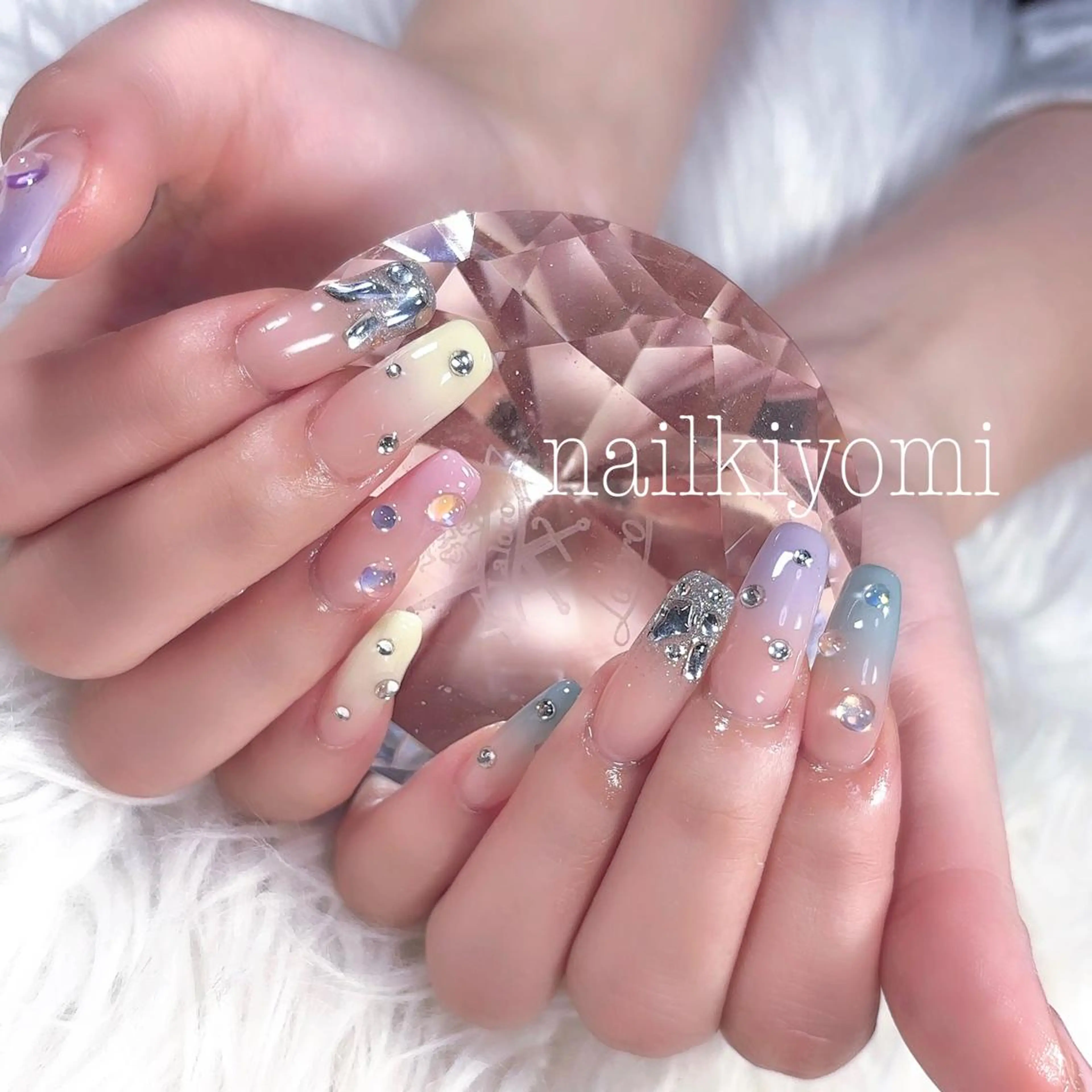 【オフ有り】hand💅持ち込みデザイン🩵の写真