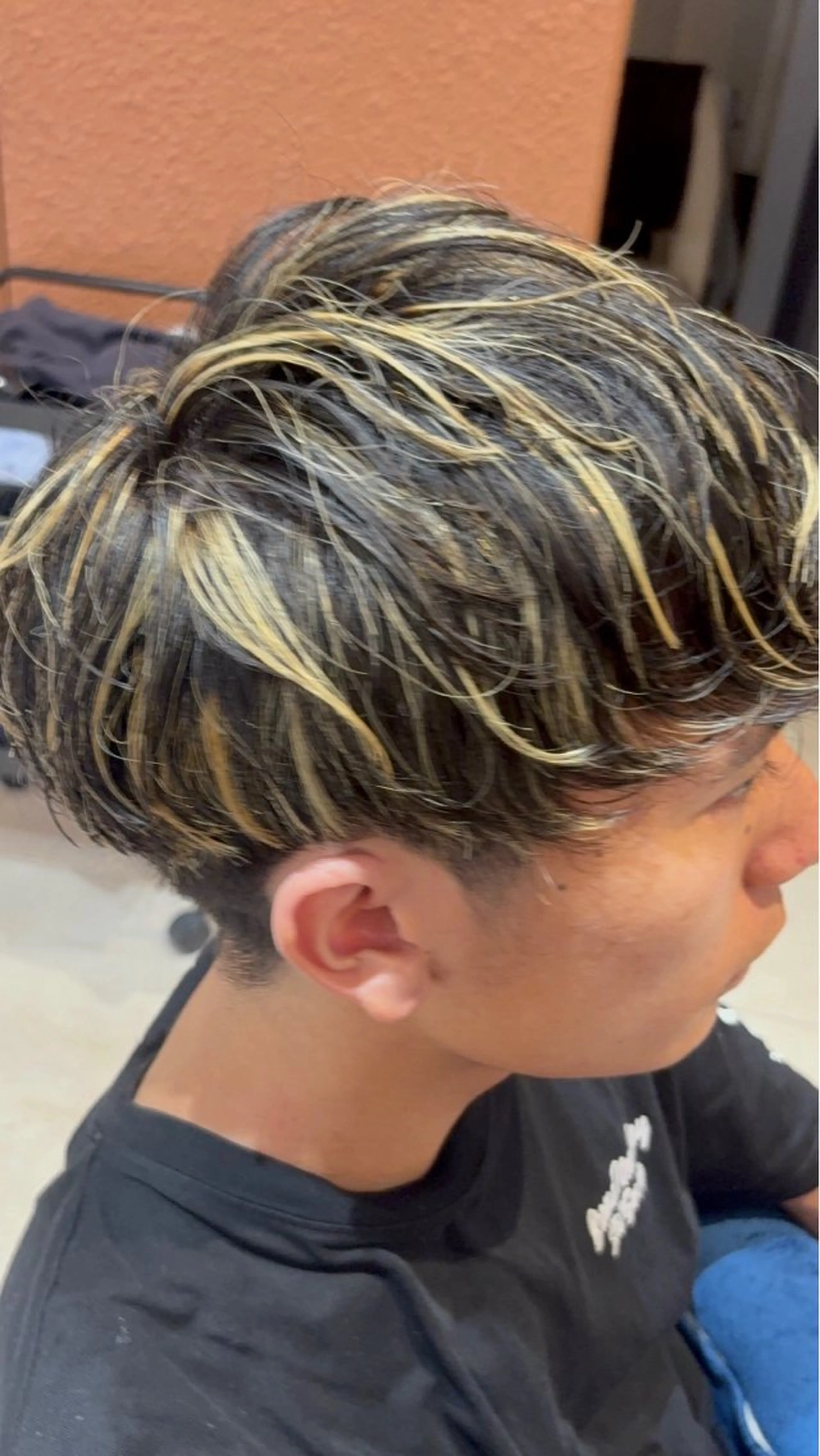 メンズ限定カット+デザインハイライトの写真