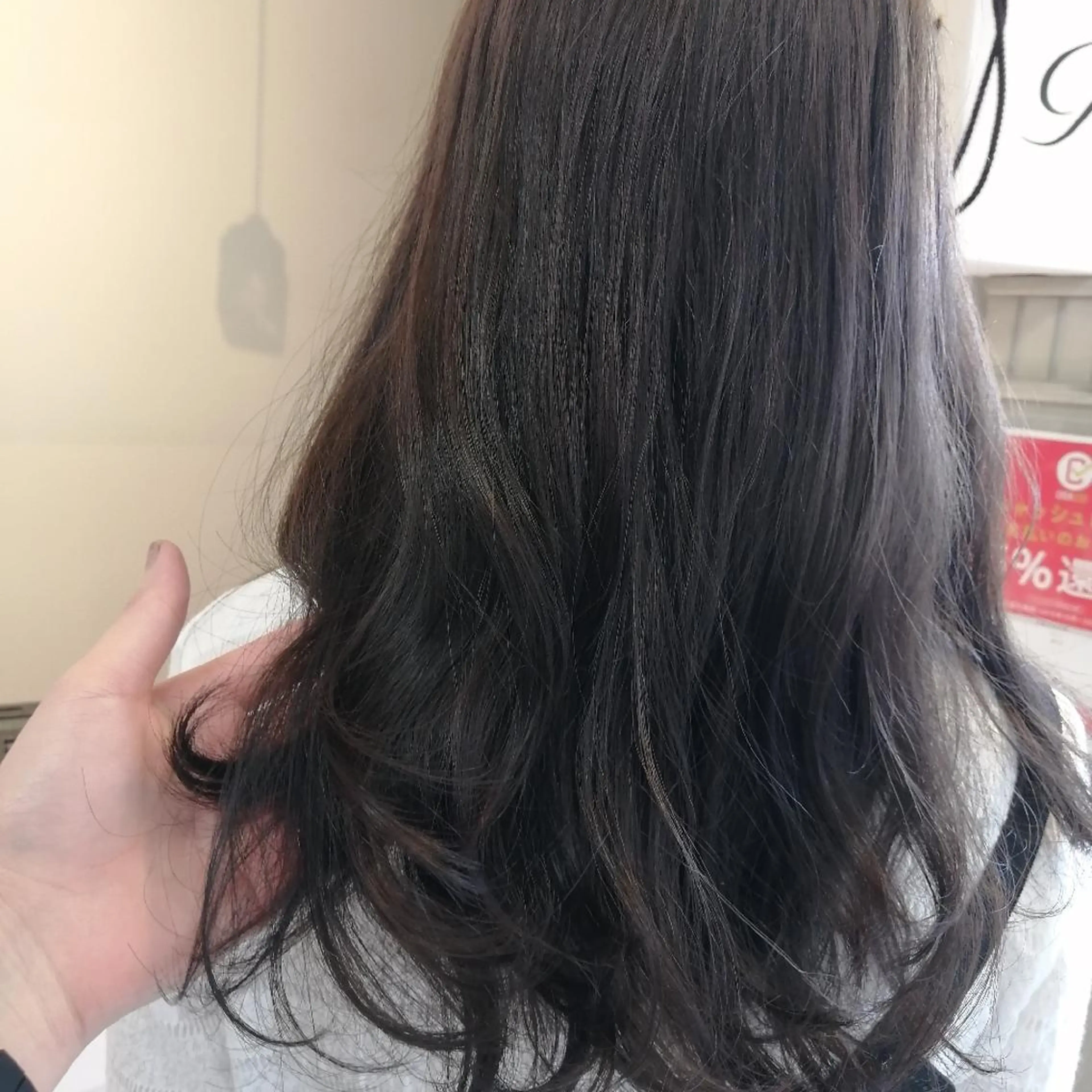 パーマ セミロング カラー セミロングパーマ レイヤーカット デジタルパーマ hase _のヘアスタイル