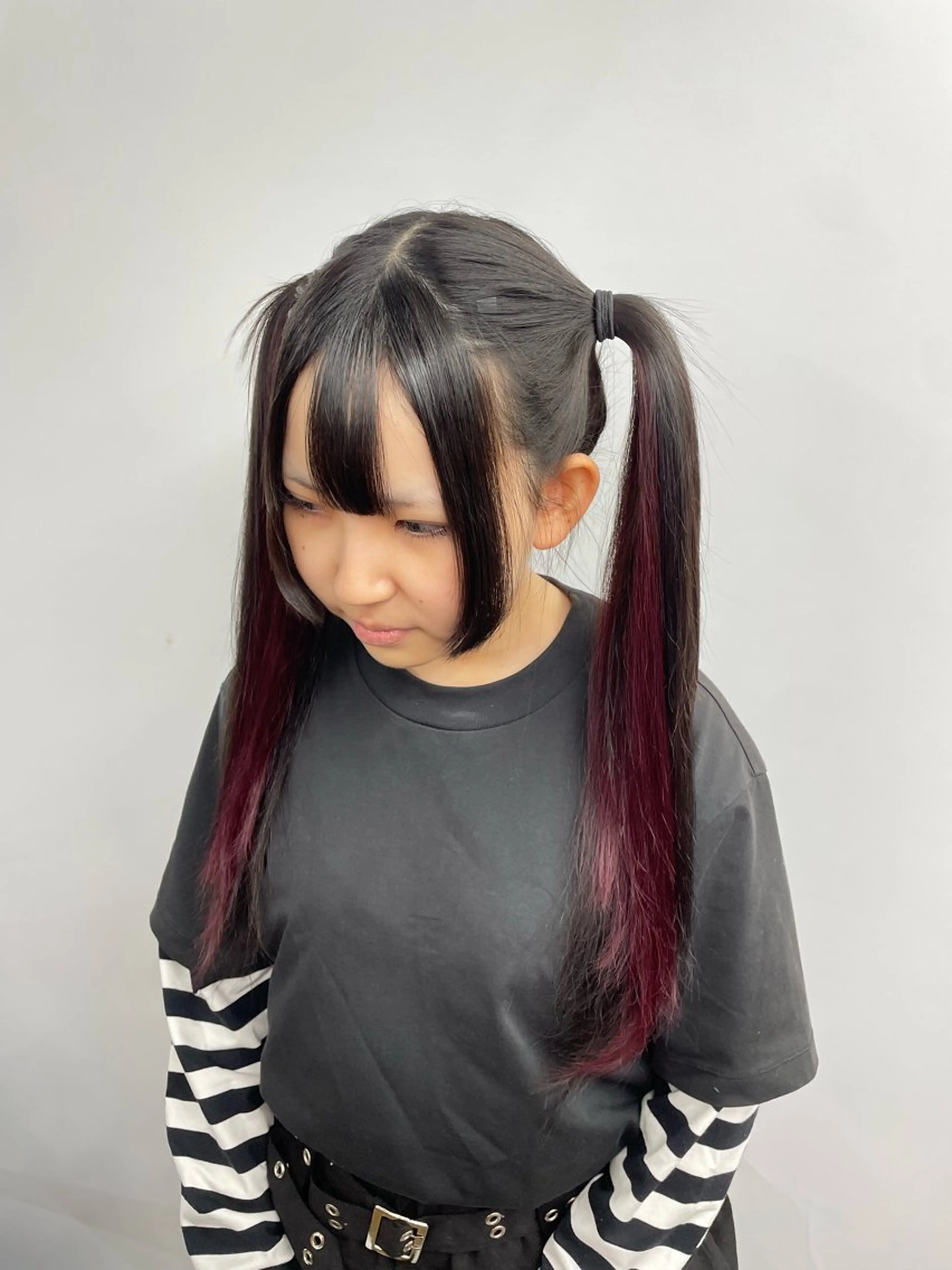 ロング シールエクステ エクステ ハイライト 𝙃𝘼𝙍𝙐🎀 韓国×エクステのヘアスタイル