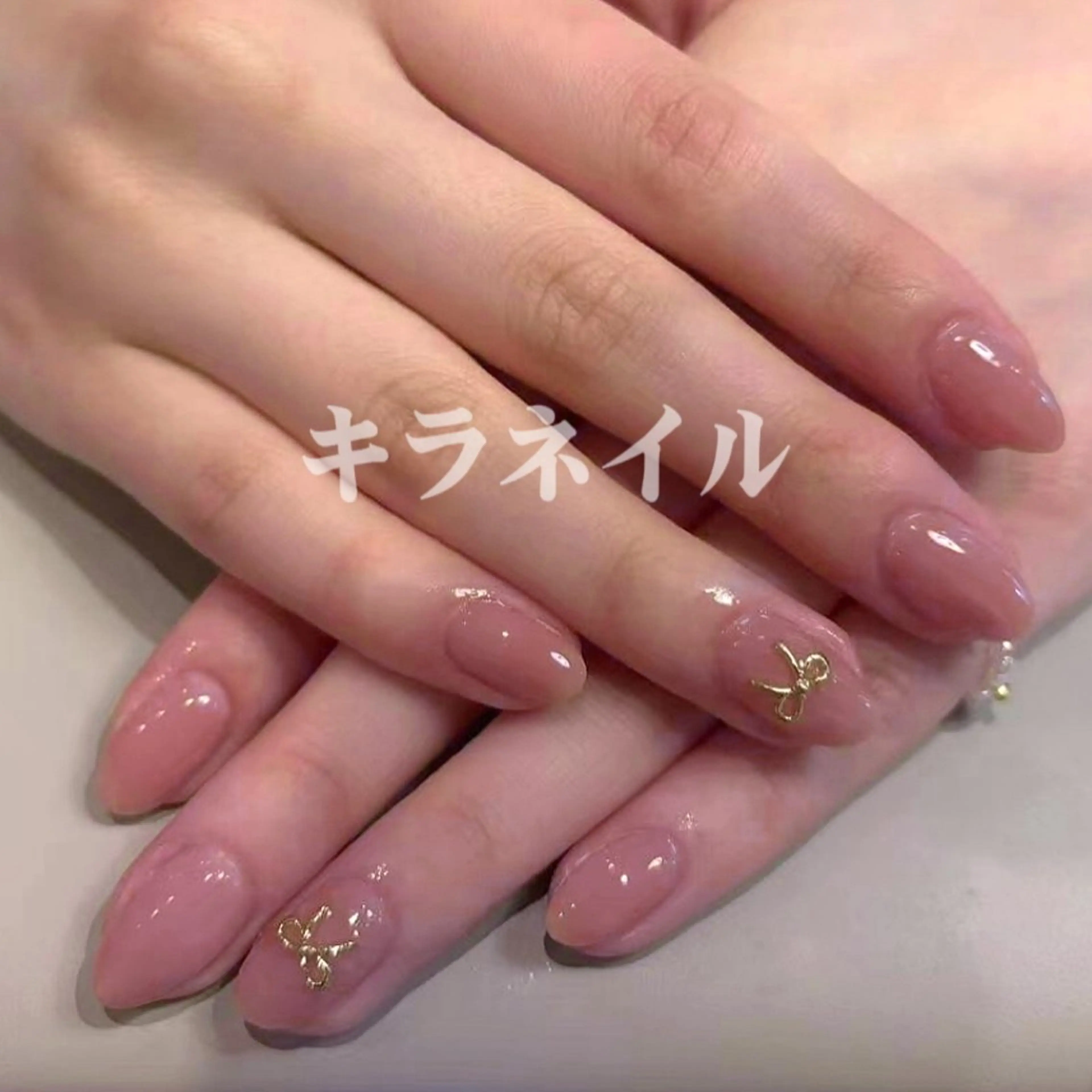 ネイル ハンドネイル 🎀kira 長さだし💗モチ最高のネイルデザイン