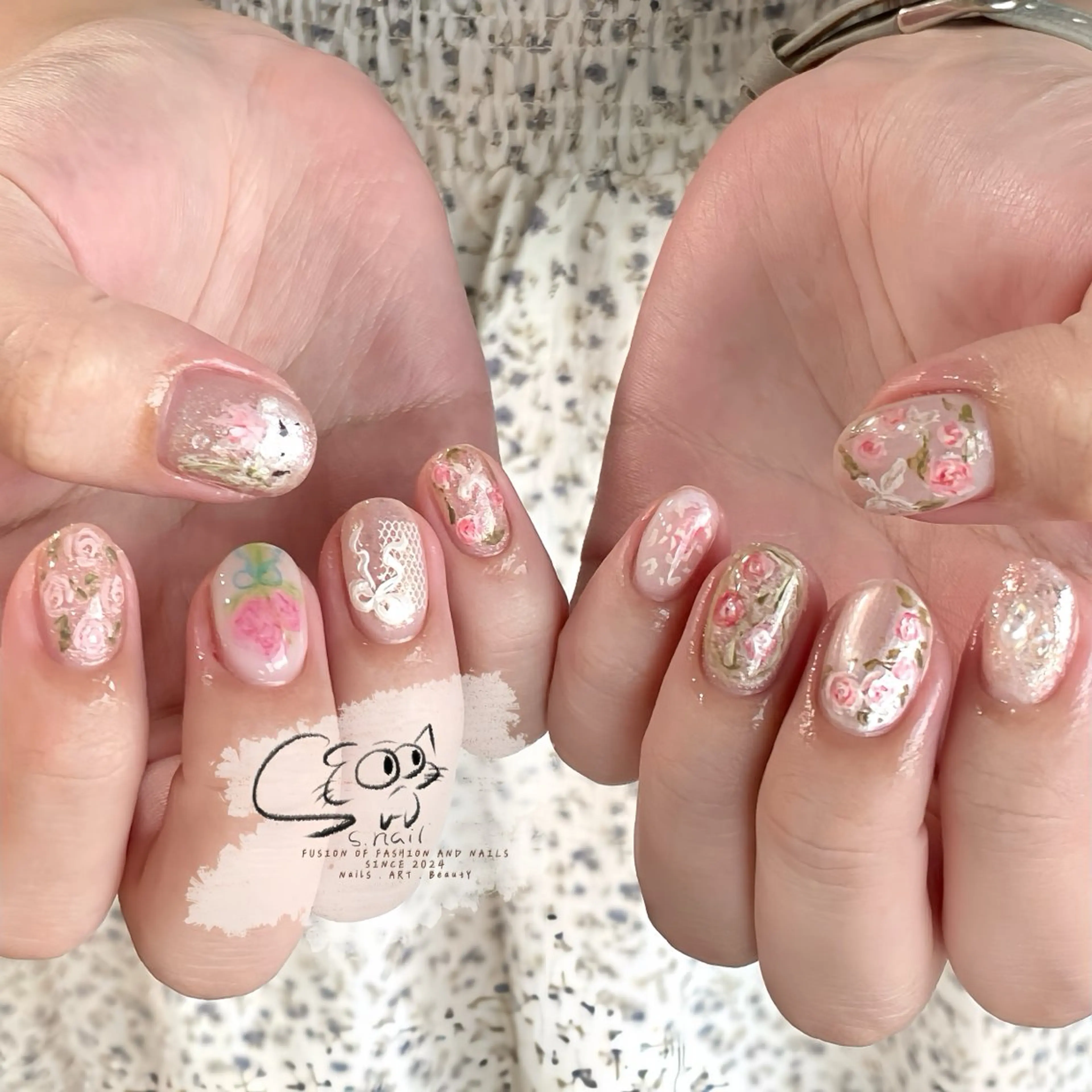 ネイル アートネイル チークネイル フレンチネイル グラデーション マグネットネイル S.nail _のネイルデザイン