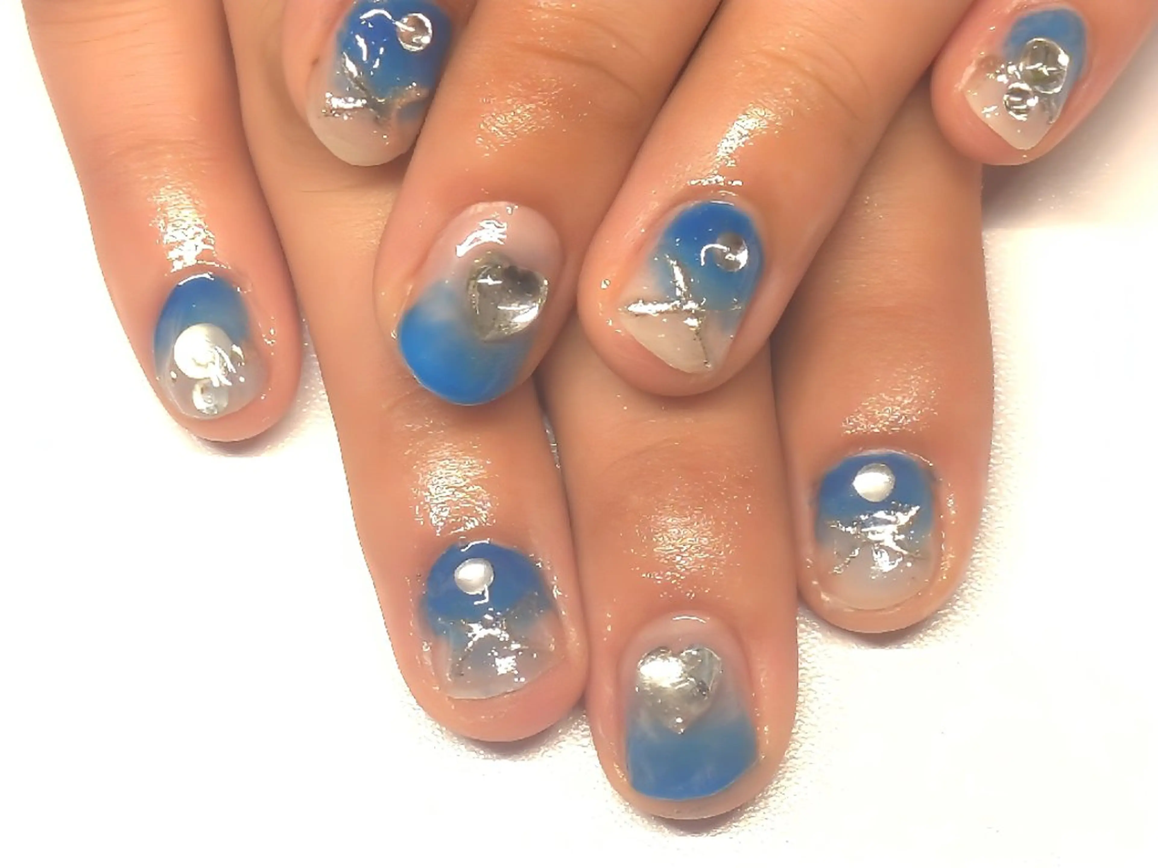 ショート AQUA nailのネイルデザイン