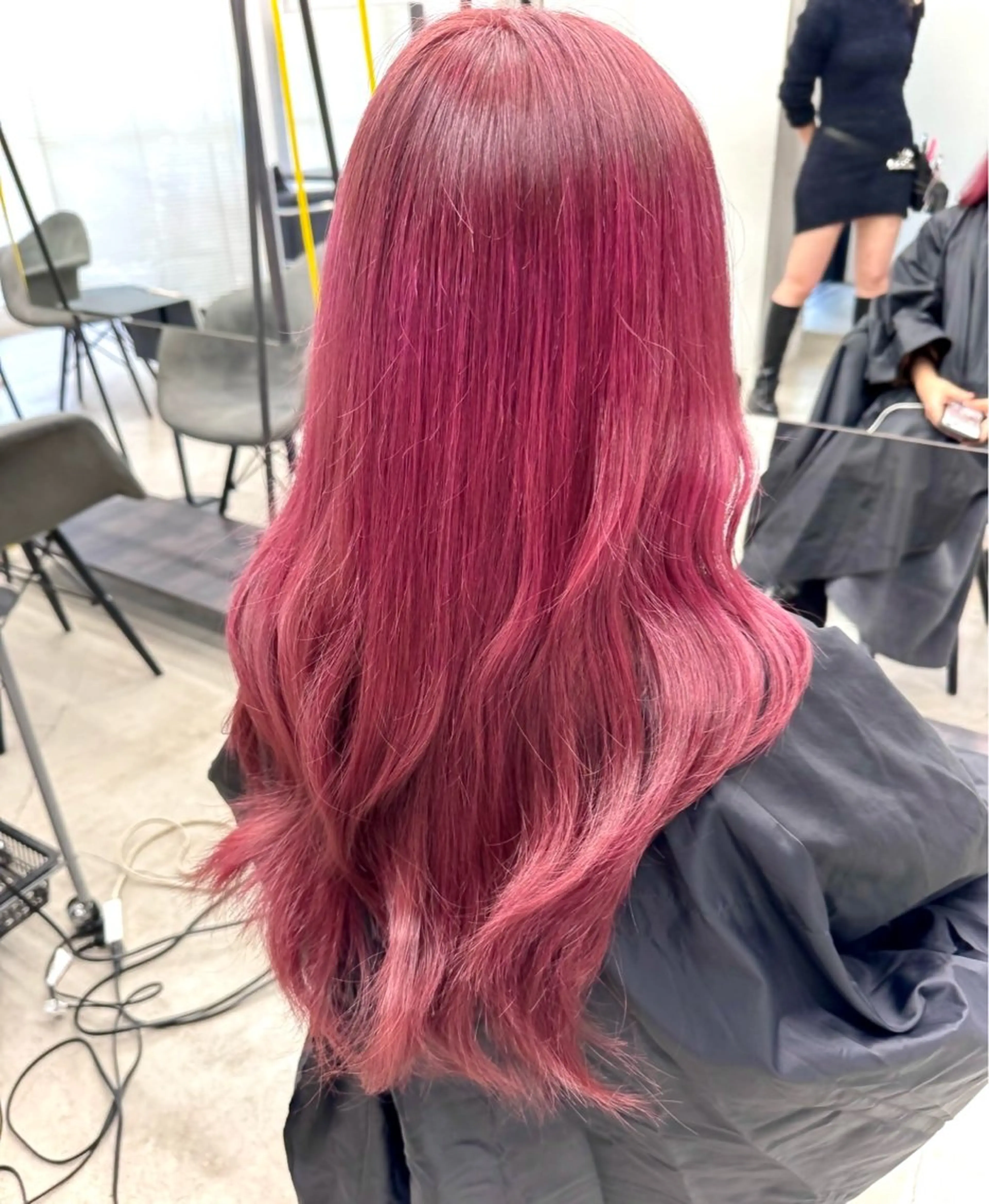 ロング カラー ピンクカラー ヘアカラー 透明感カラー/髪質 改善🎀suzukaのヘアスタイル